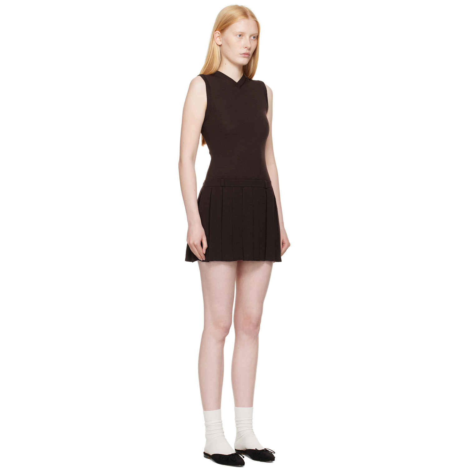  Sandy Liang Brown Millie Minidress 