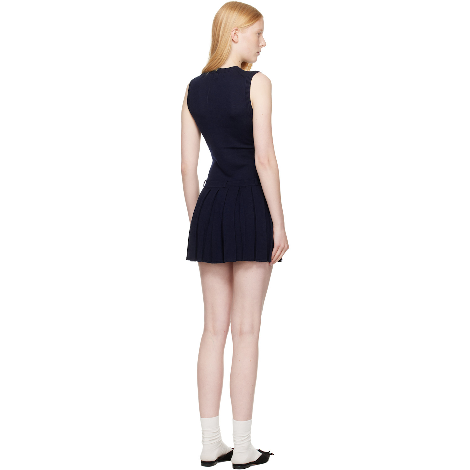  Sandy Liang Navy Millie Minidress 