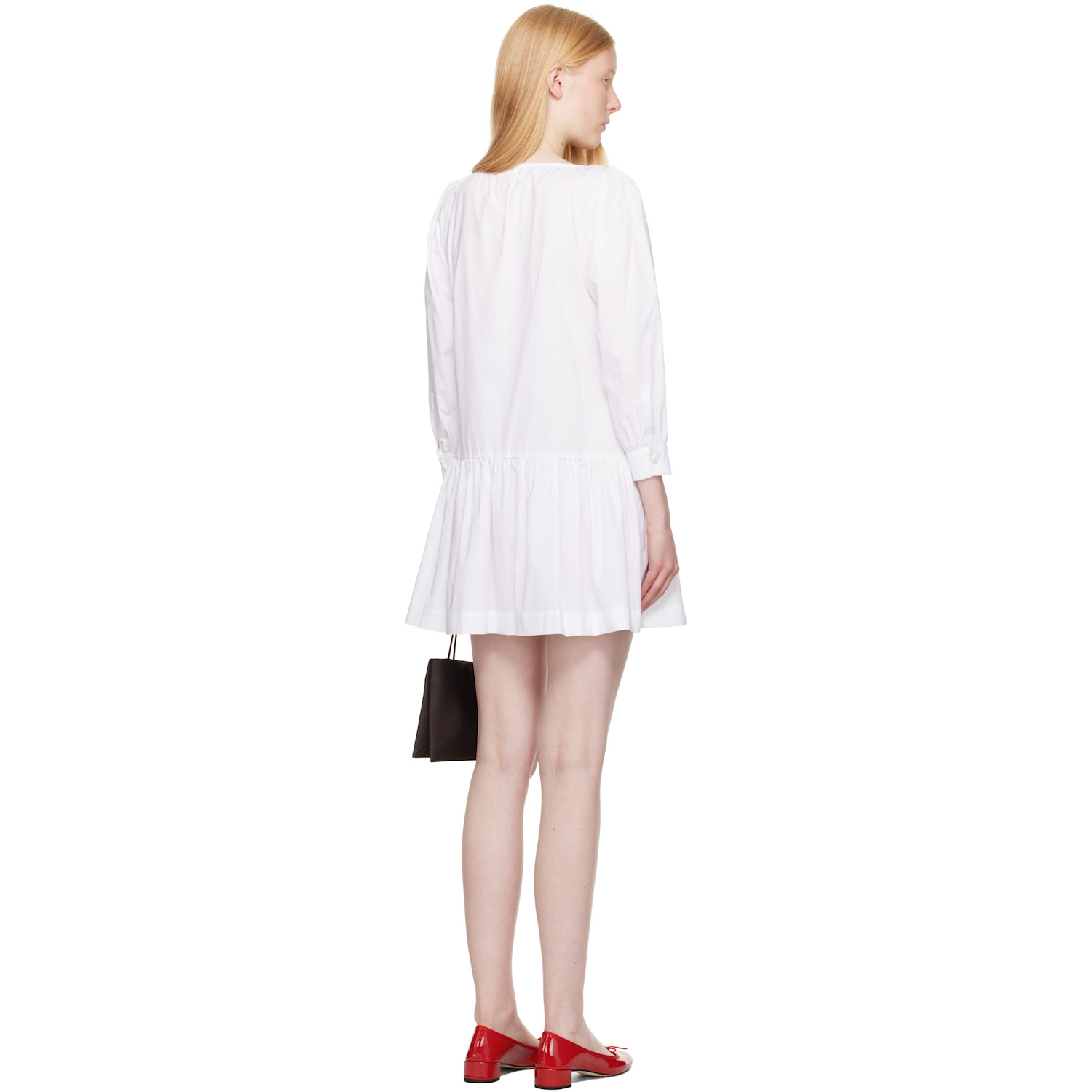  Sandy Liang White Delia Minidress 