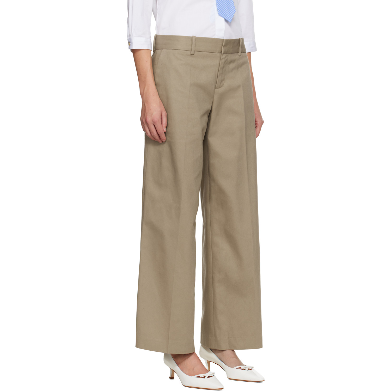  Sandy Liang Taupe Grandpa Trousers 