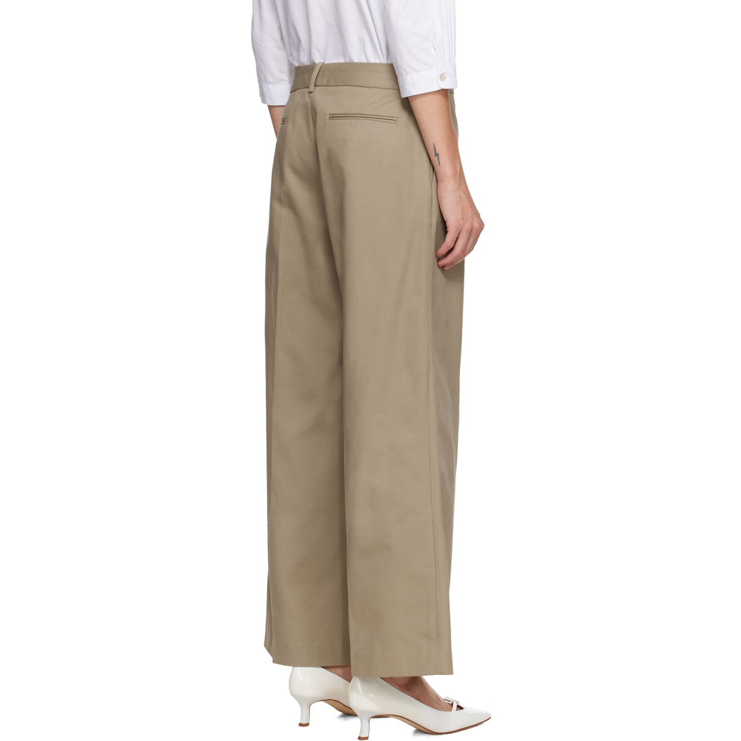  Sandy Liang Taupe Grandpa Trousers 