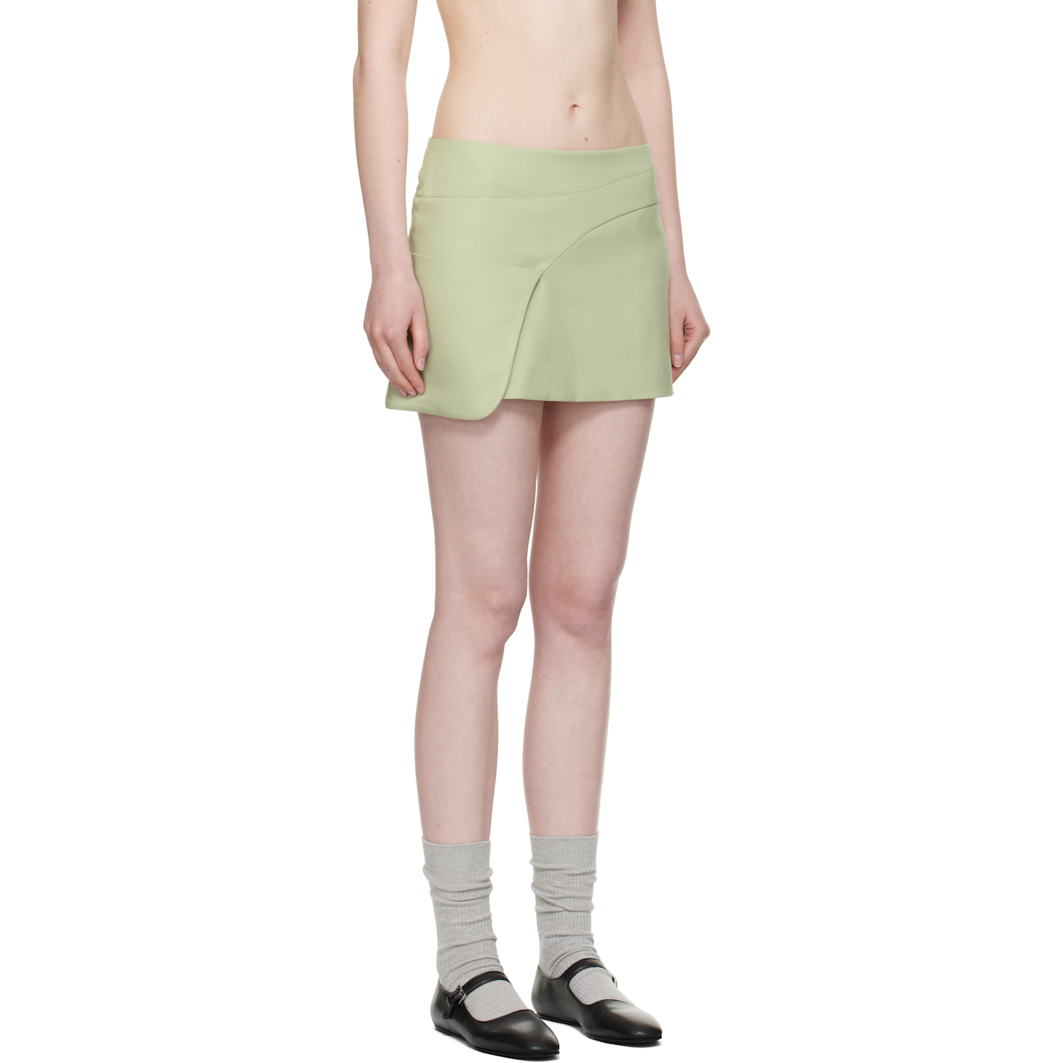  Sandy Liang Green Sabine Miniskirt 