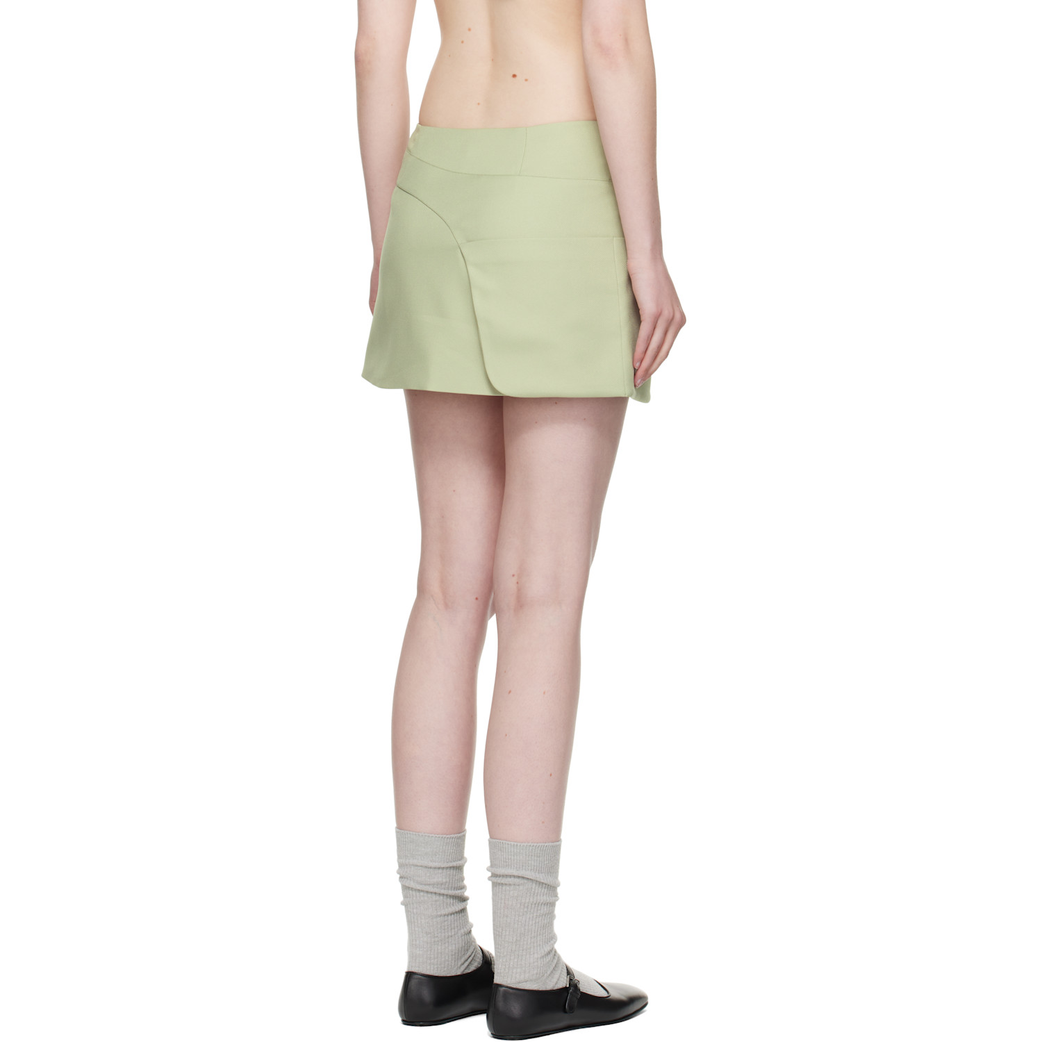  Sandy Liang Green Sabine Miniskirt 