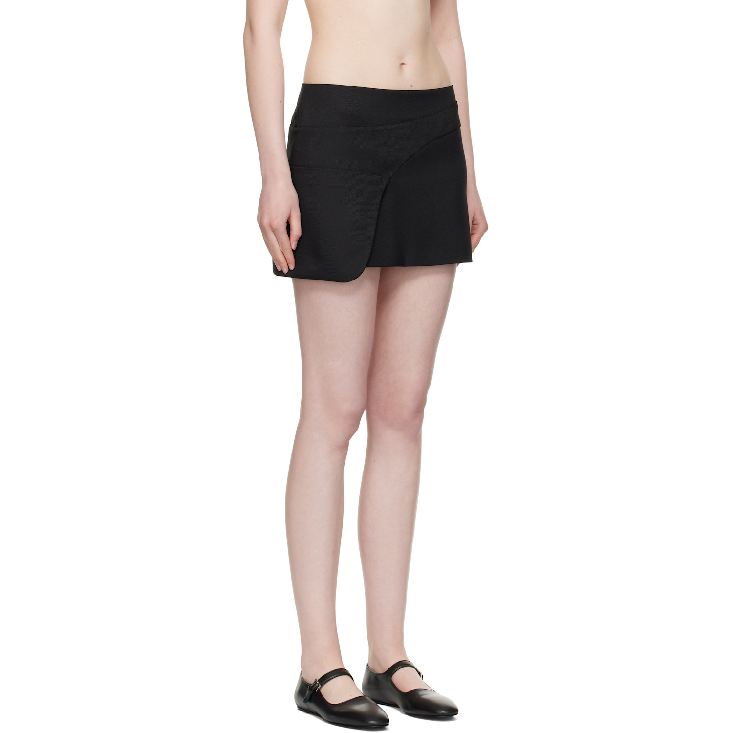  Sandy Liang Black Sabine Miniskirt 