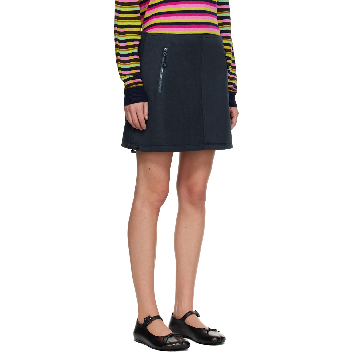  Sandy Liang Navy Polar Miniskirt 