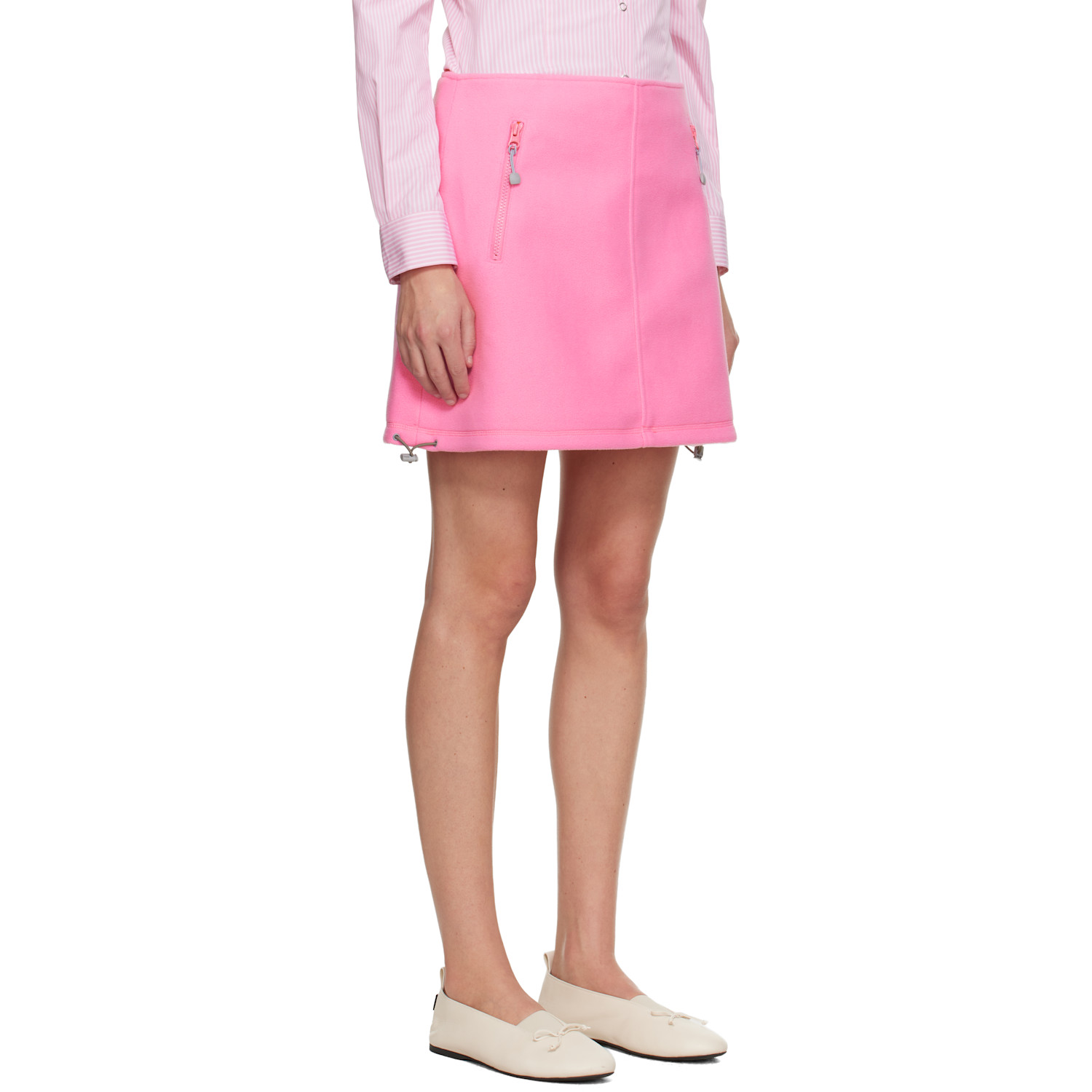  Sandy Liang Pink Polar Miniskirt 
