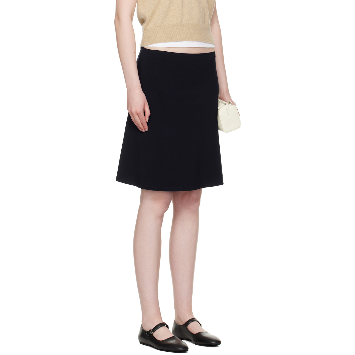  Sandy Liang Navy Lyon Midi Skirt 