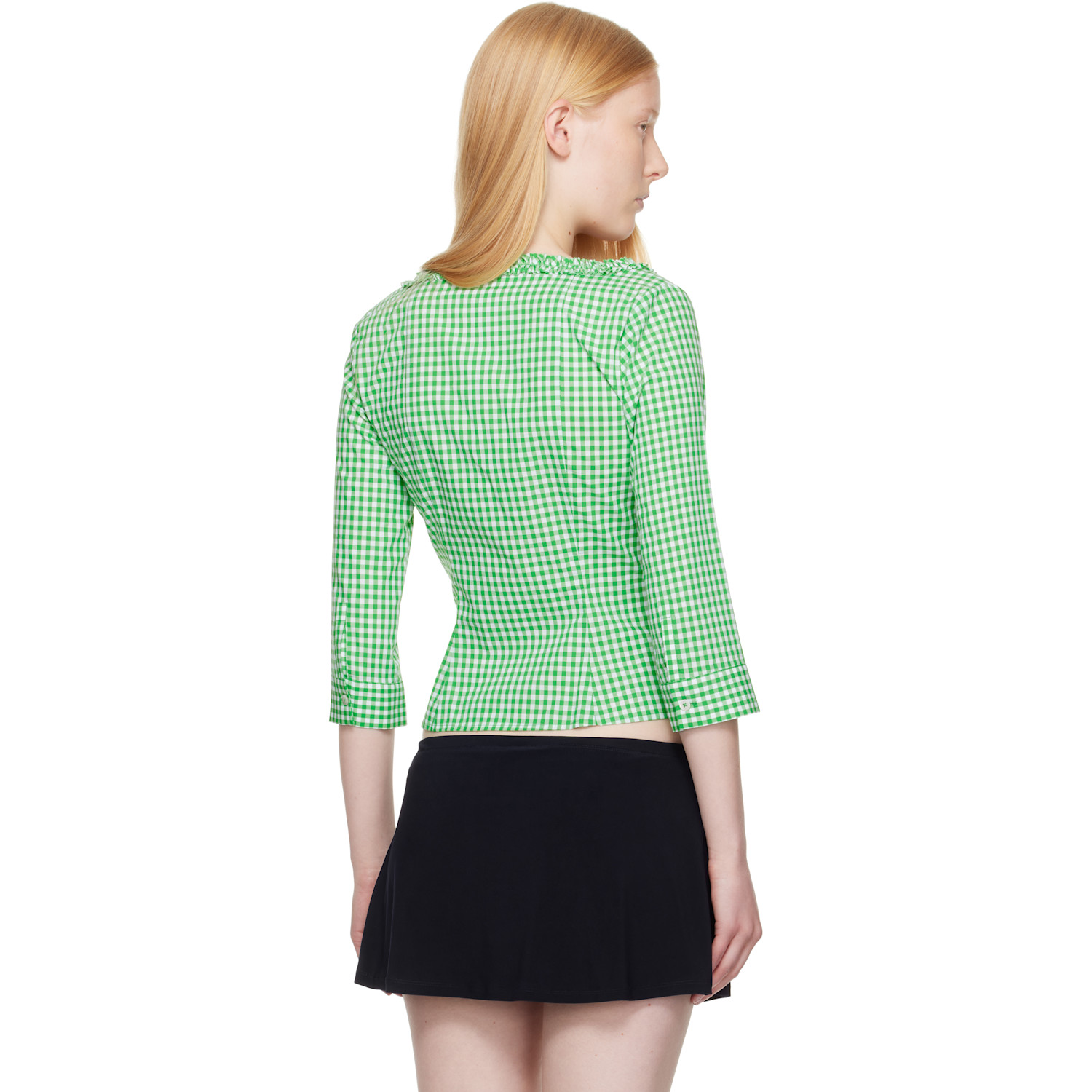  Sandy Liang Green Simona Blouse 