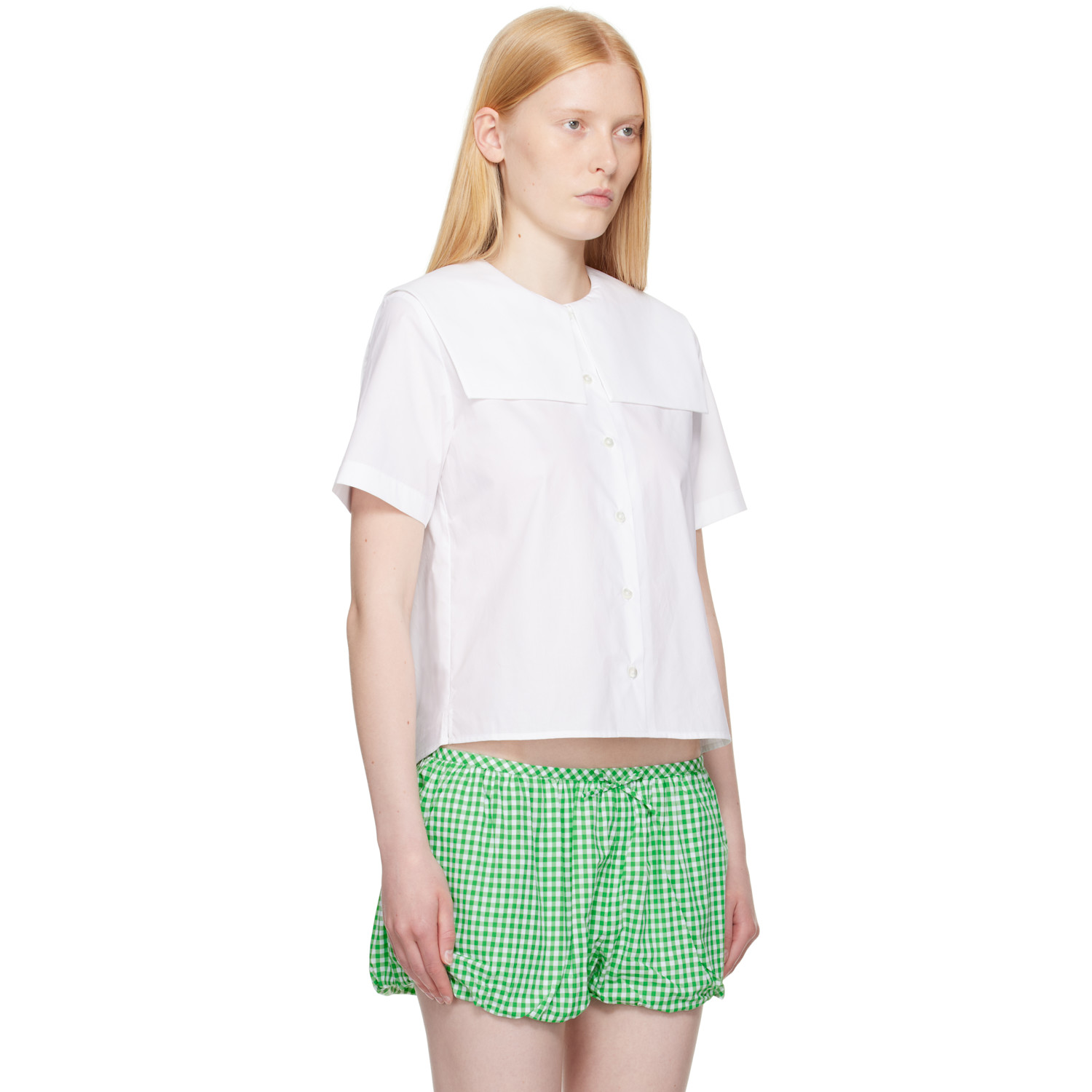  Sandy Liang White Drew Shirt 
