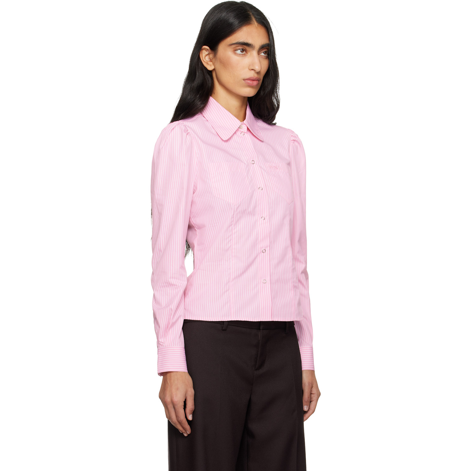  Sandy Liang Pink Baela Shirt 