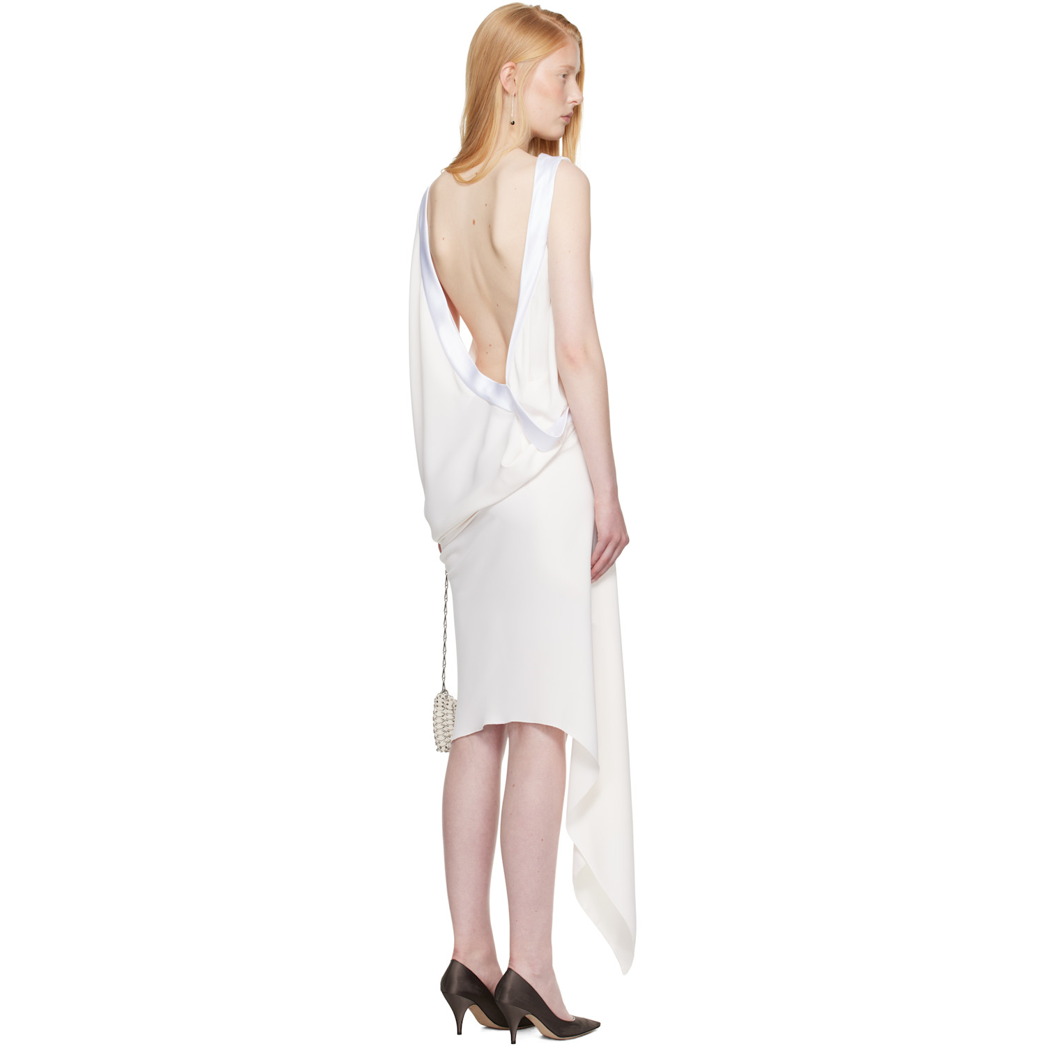  Aaron Esh Ssense Exclusive Bridal Capsule Boat Neck Minidress 
