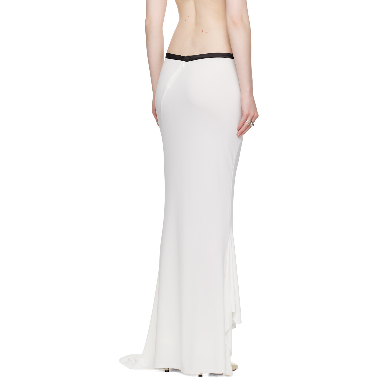  Aaron Esh Ssense Exclusive Bridal Capsule Asymmetric Fish Tail Maxi Skirt 