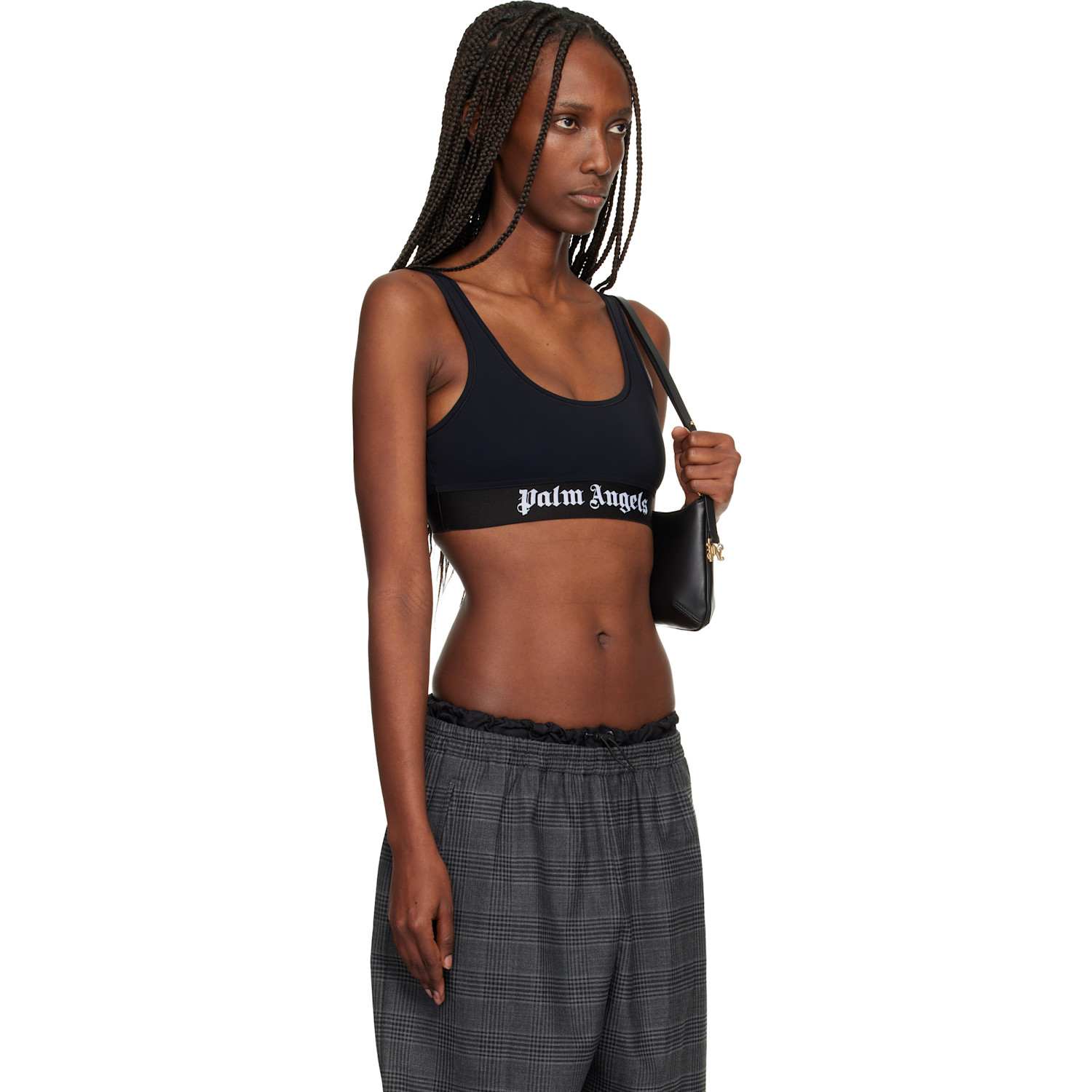  Palm Angels Black Classic Logo Sport Bra 