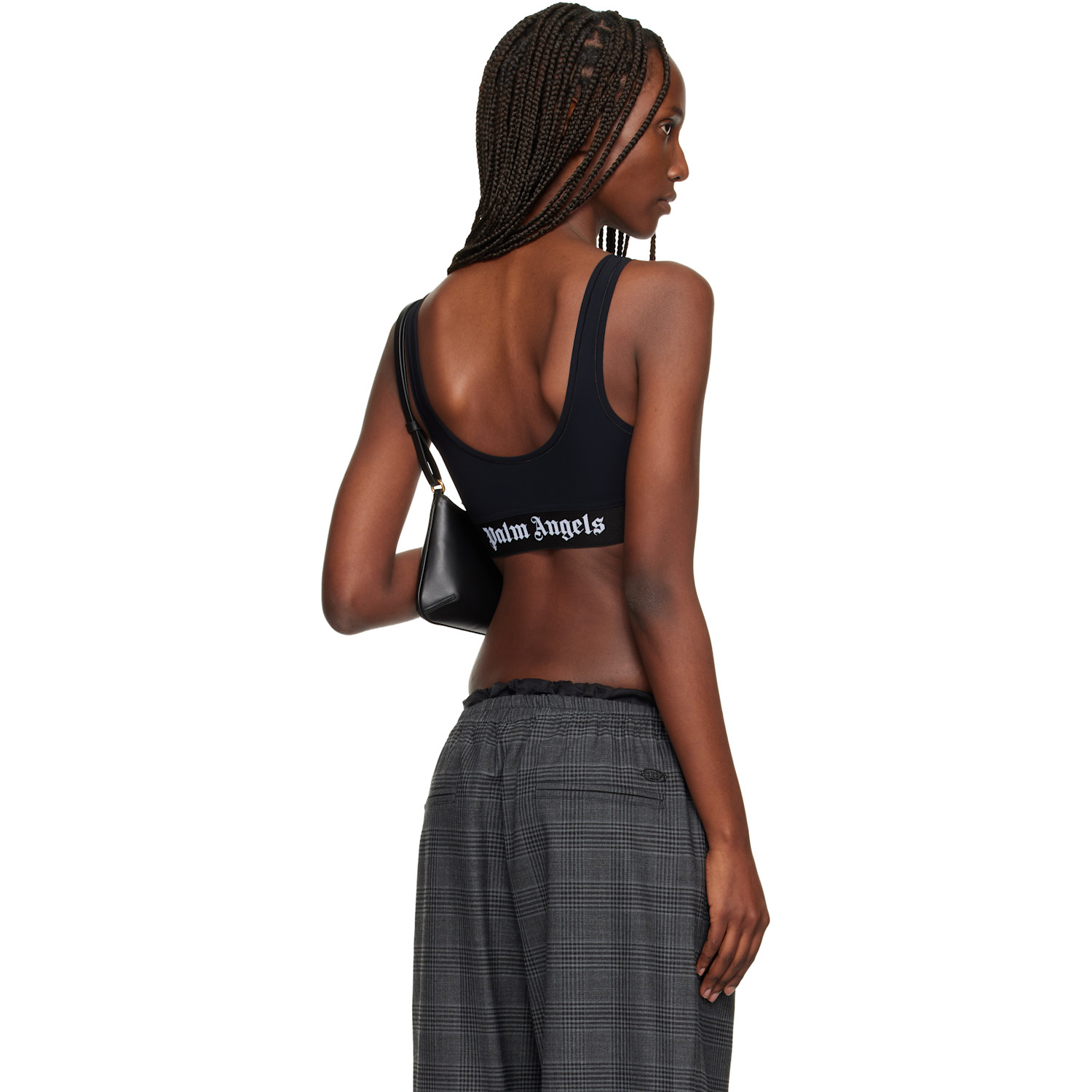  Palm Angels Black Classic Logo Sport Bra 