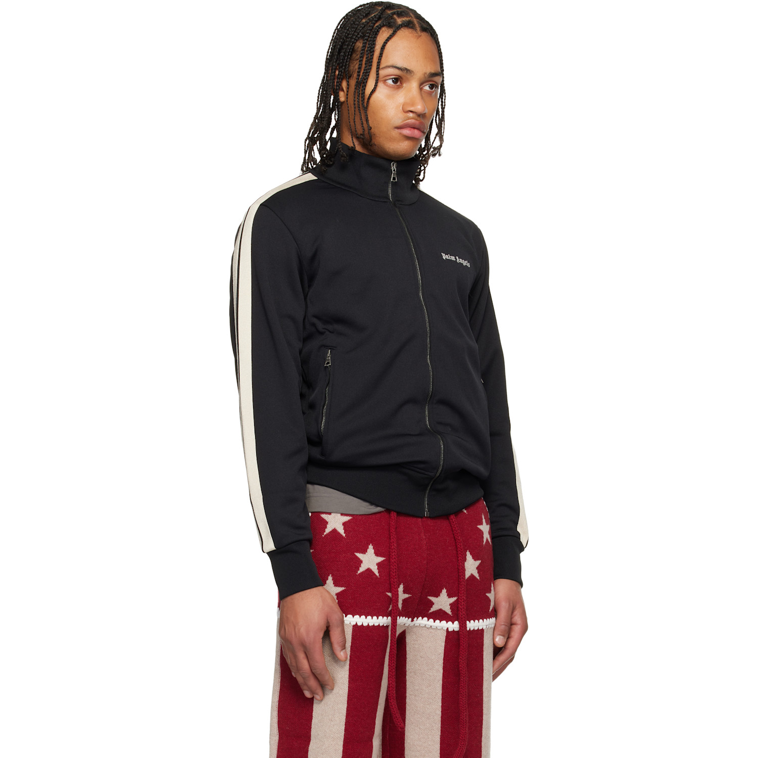  Palm Angels Black Classic Logo Track Jacket 