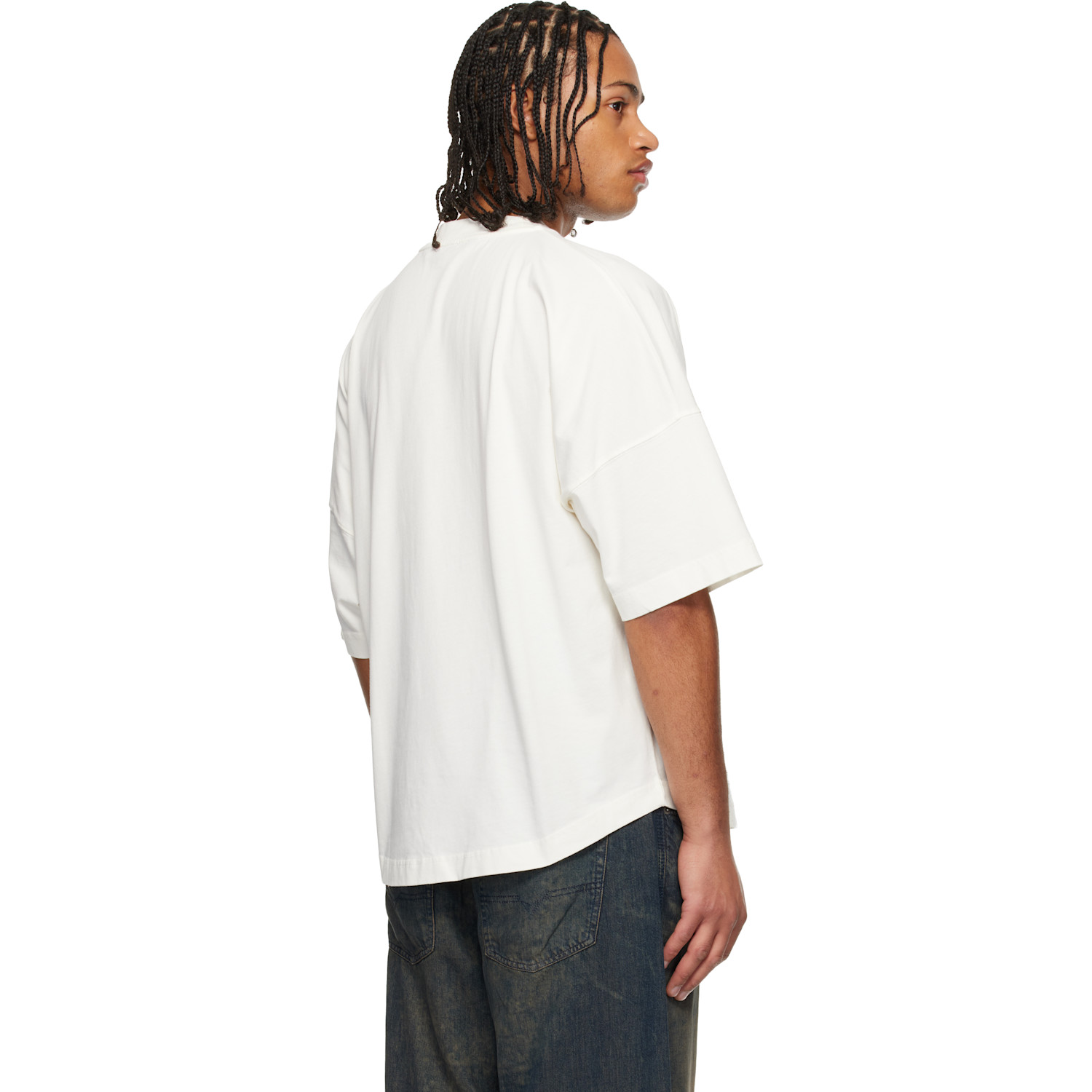  Palm Angels White 'bear In Mind' Over T-shirt 