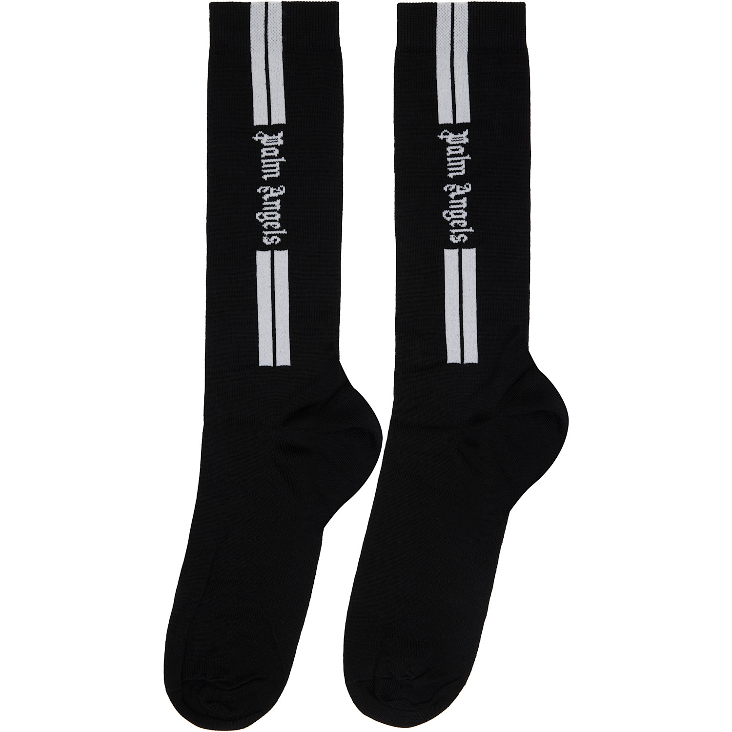  Palm Angels Black Classic Logo Track Socks 