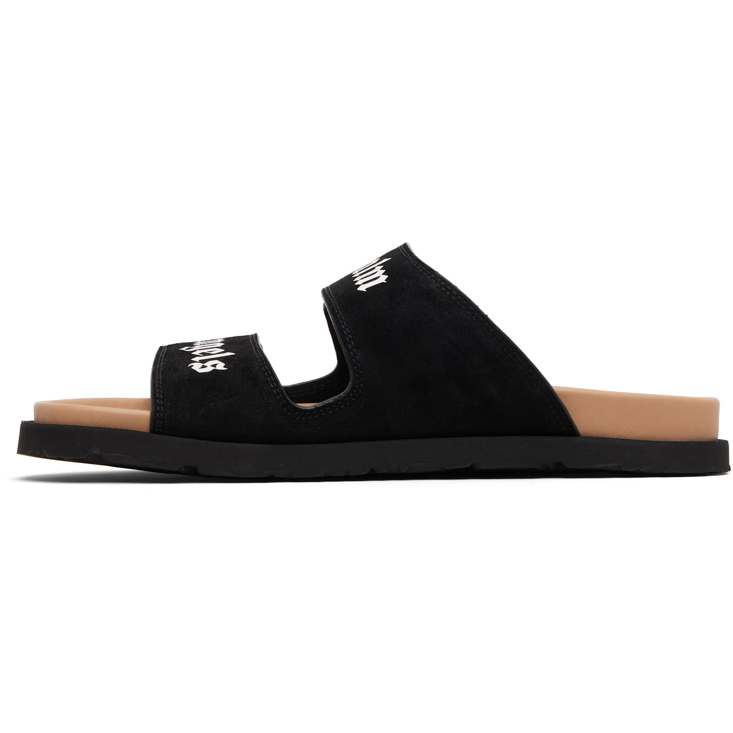  Palm Angels Black Logo Suede Sandals 