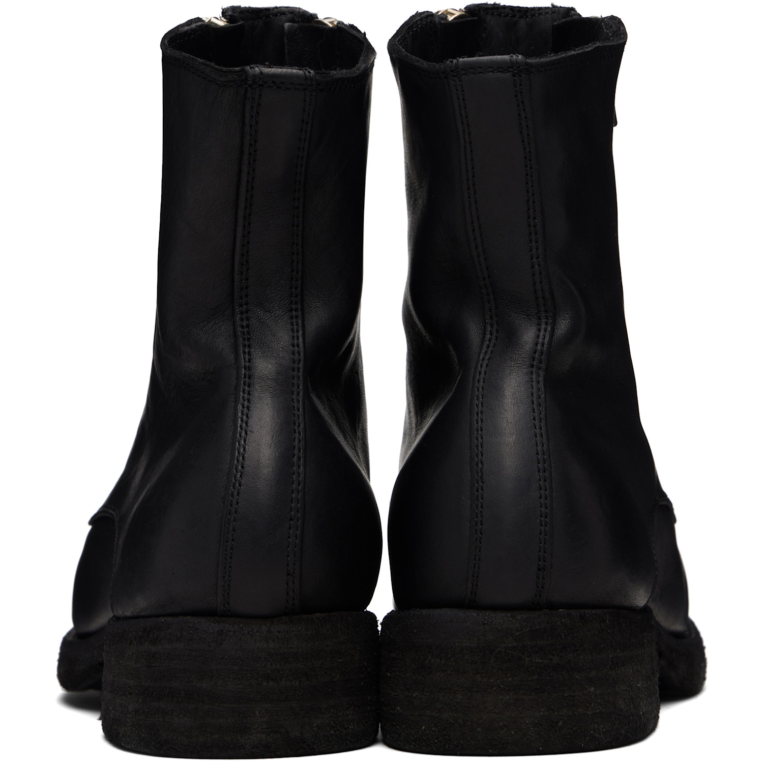  Guidi Black Horse Double Front Zip Boots 