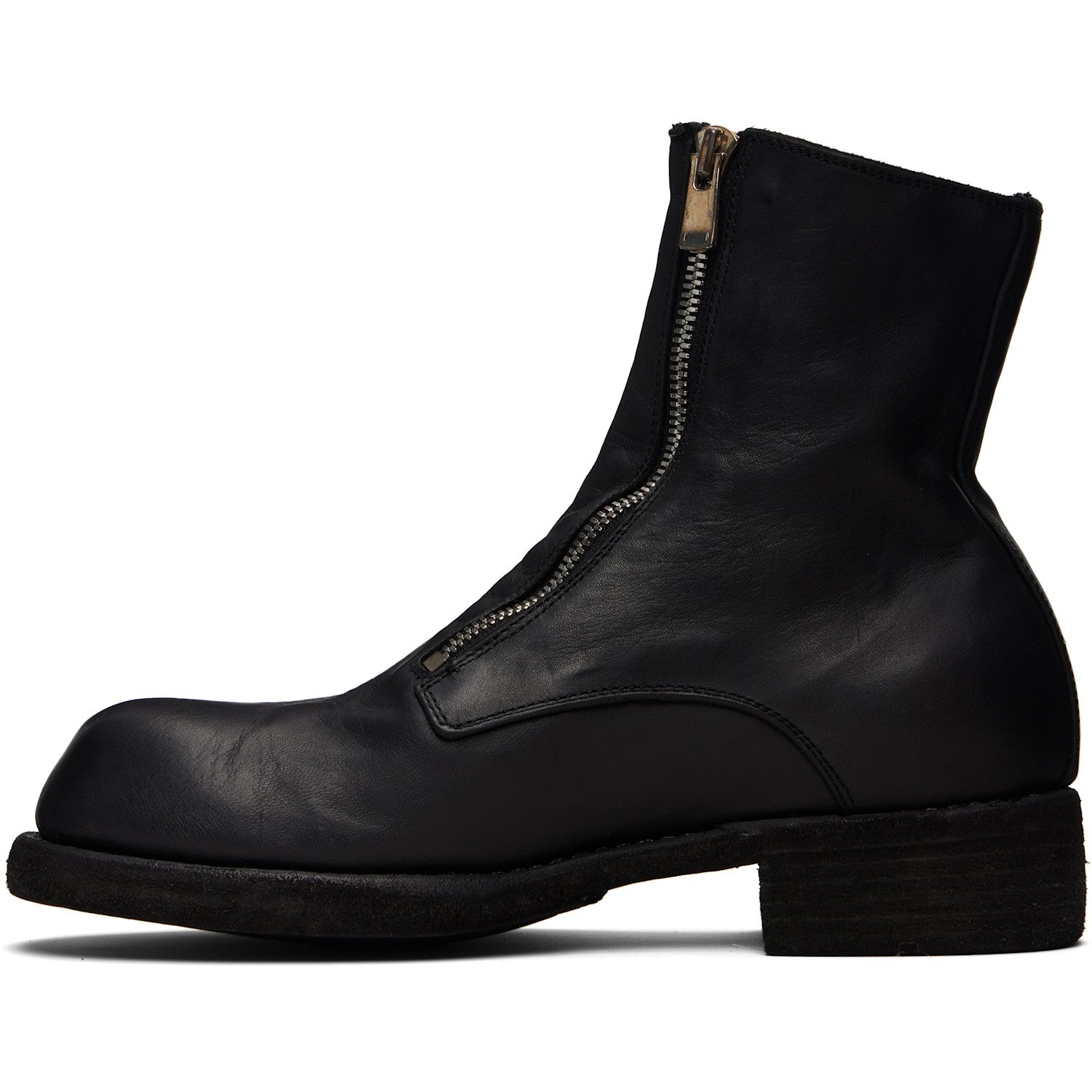  Guidi Black Horse Double Front Zip Boots 