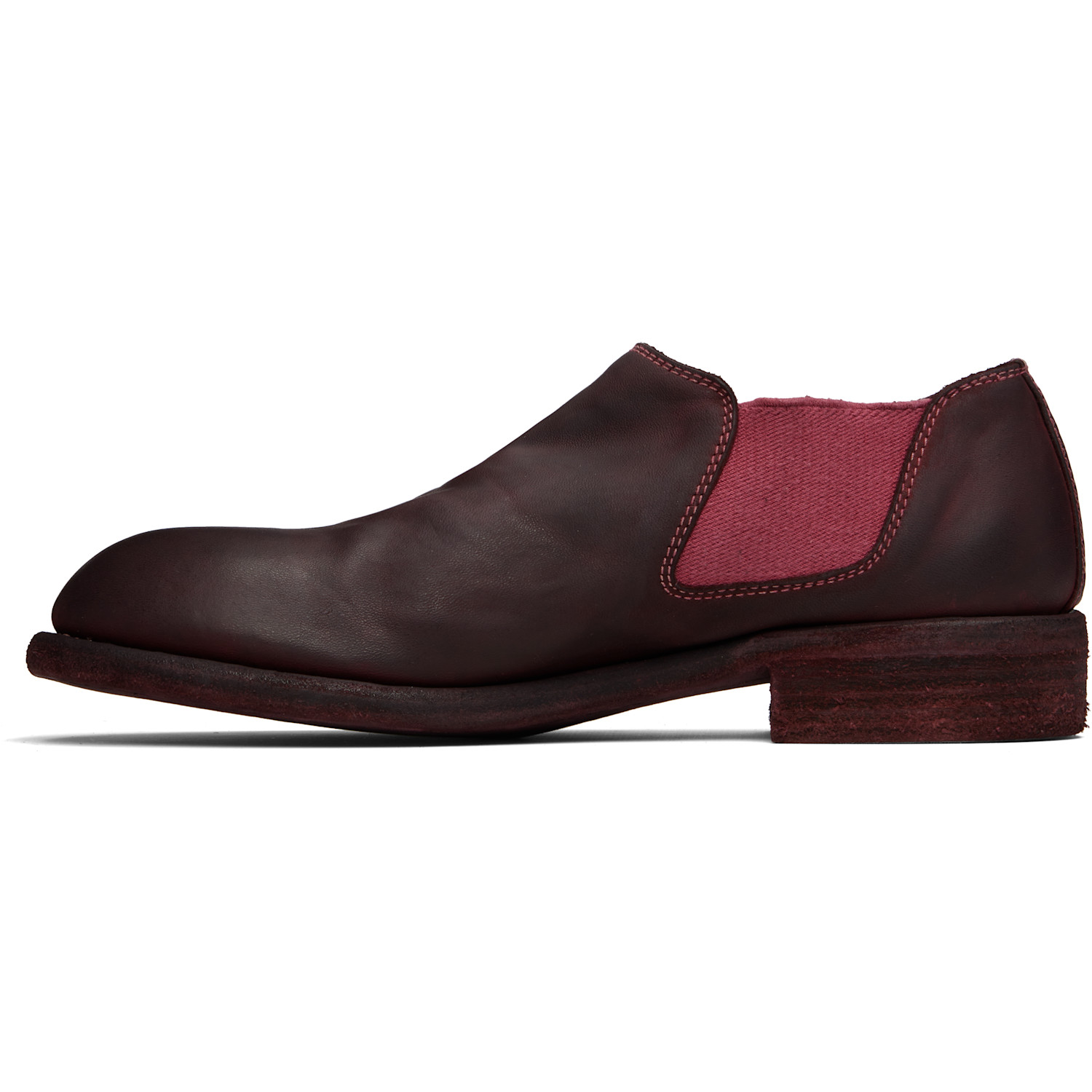  Guidi Burgundy 990e Slip-on Loafers 