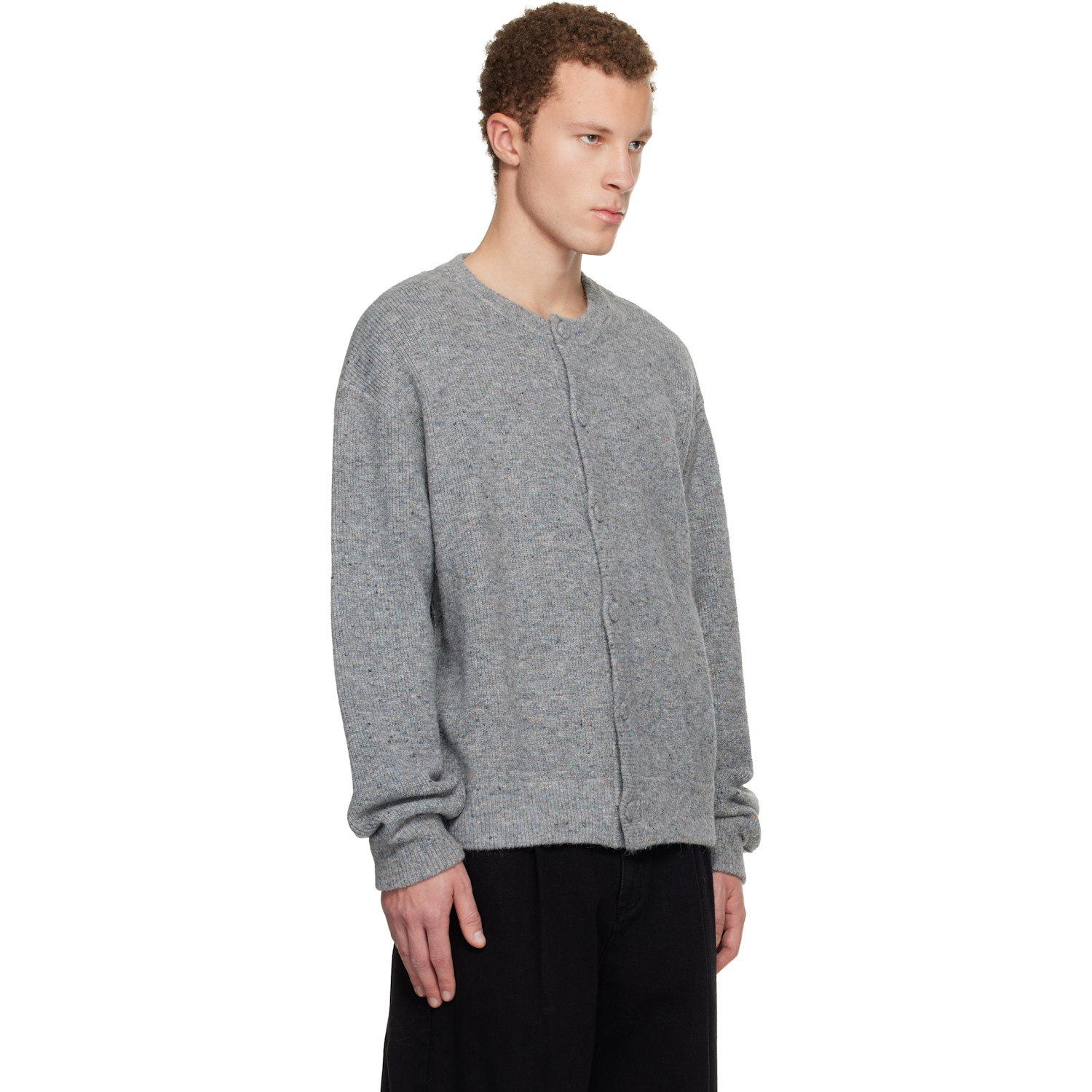  Wooyoungmi Gray Crewneck Cardigan 