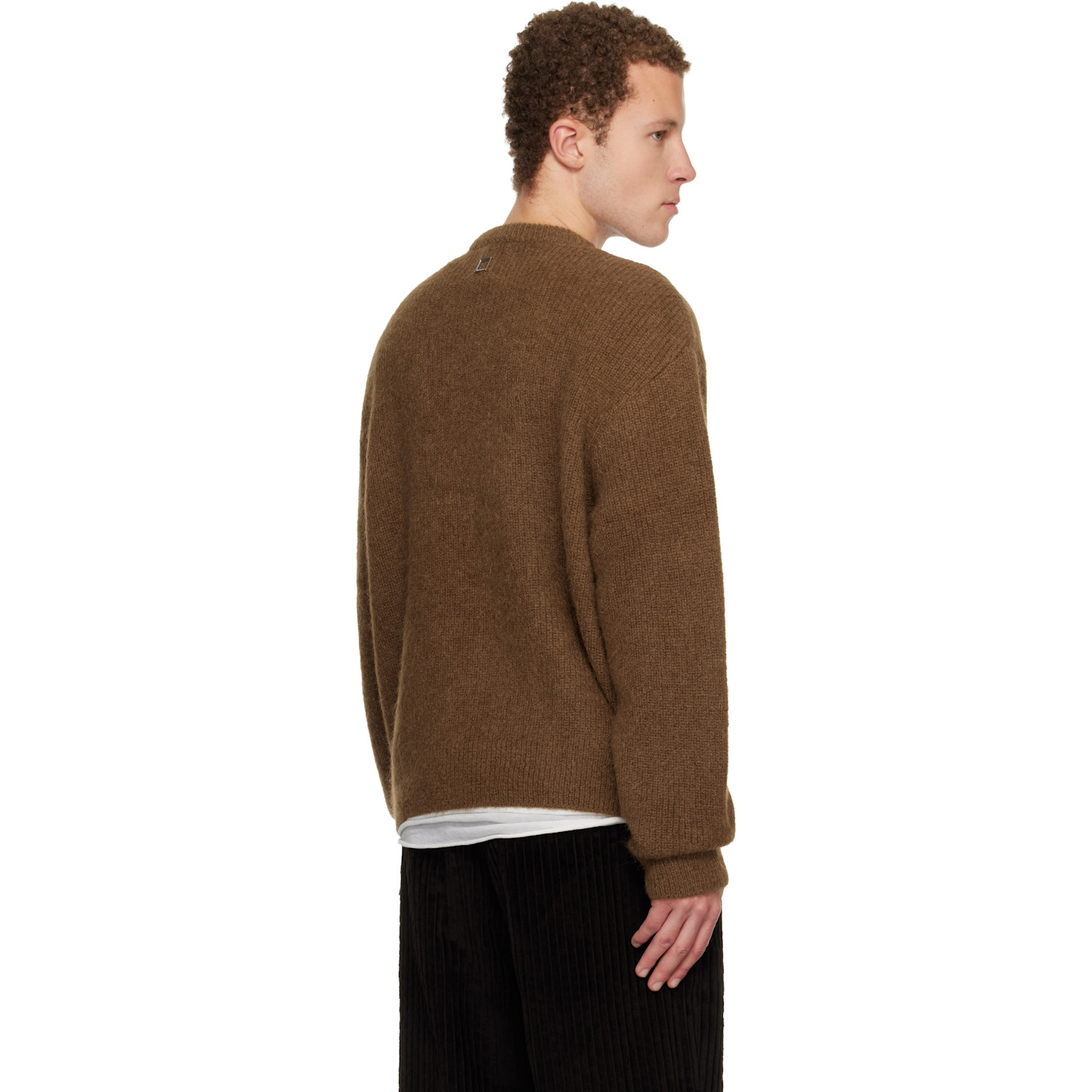  Wooyoungmi Tan Flower Mohair Sweater 