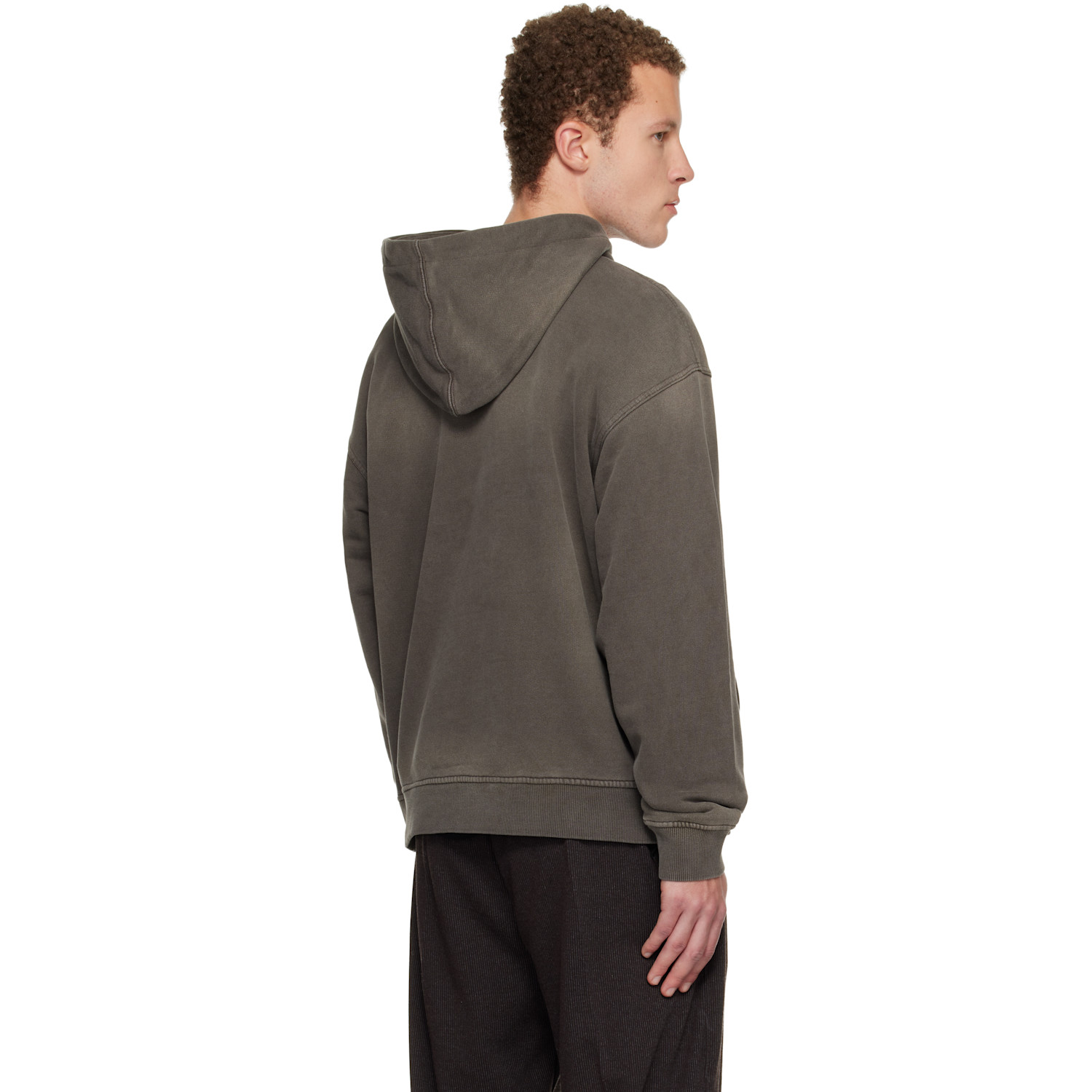  Wooyoungmi Brown Minhwa Logo Dyed Hoodie 