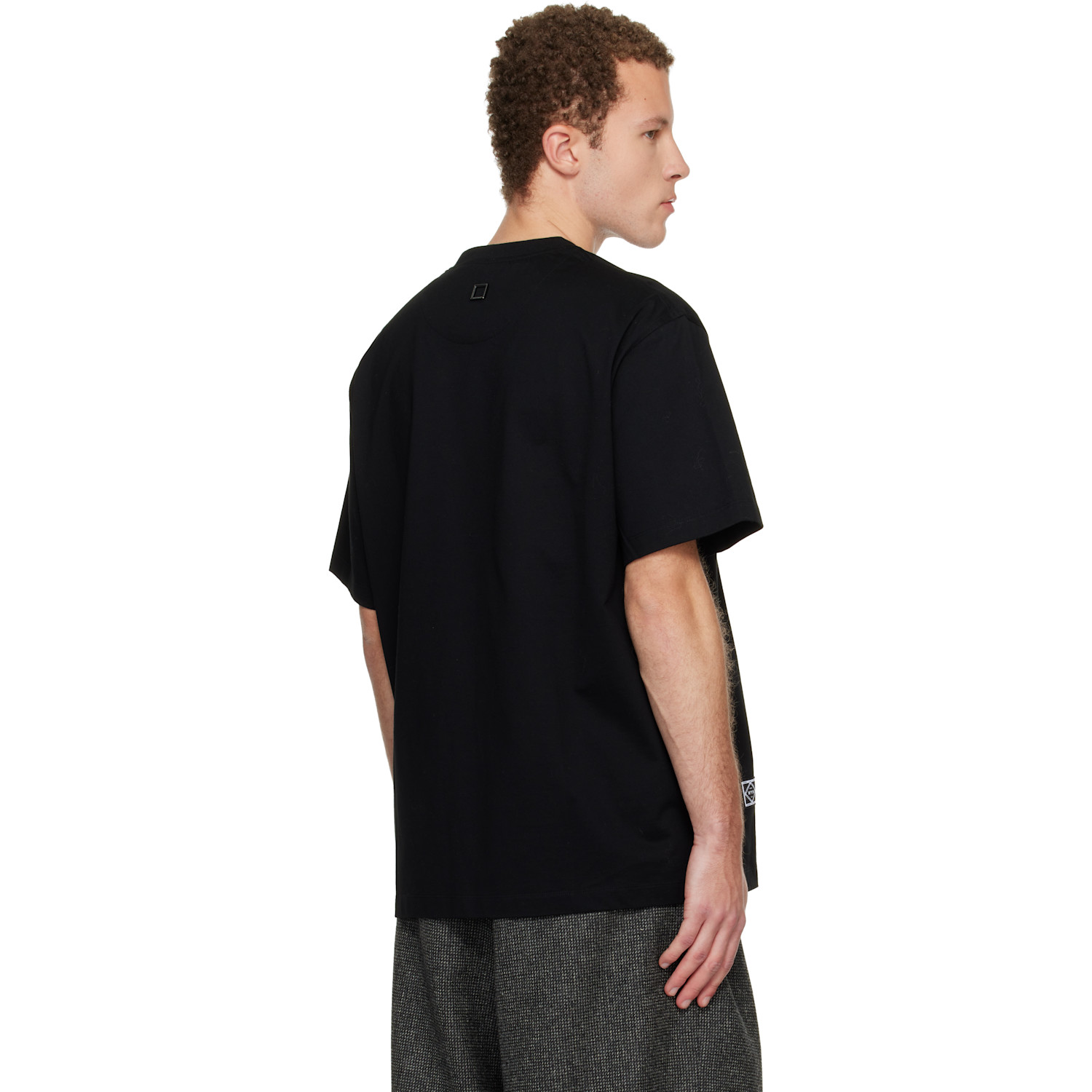  Wooyoungmi Black Lenticular Logo T-shirt 