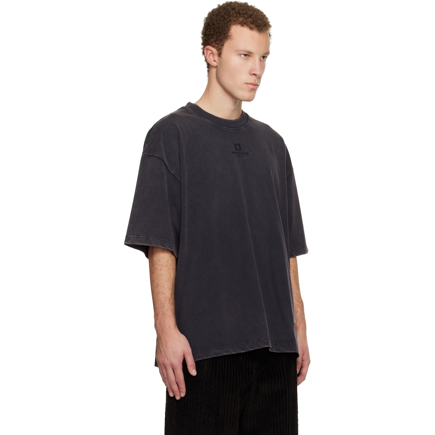  Wooyoungmi Navy Dyed Overfit T-shirt 