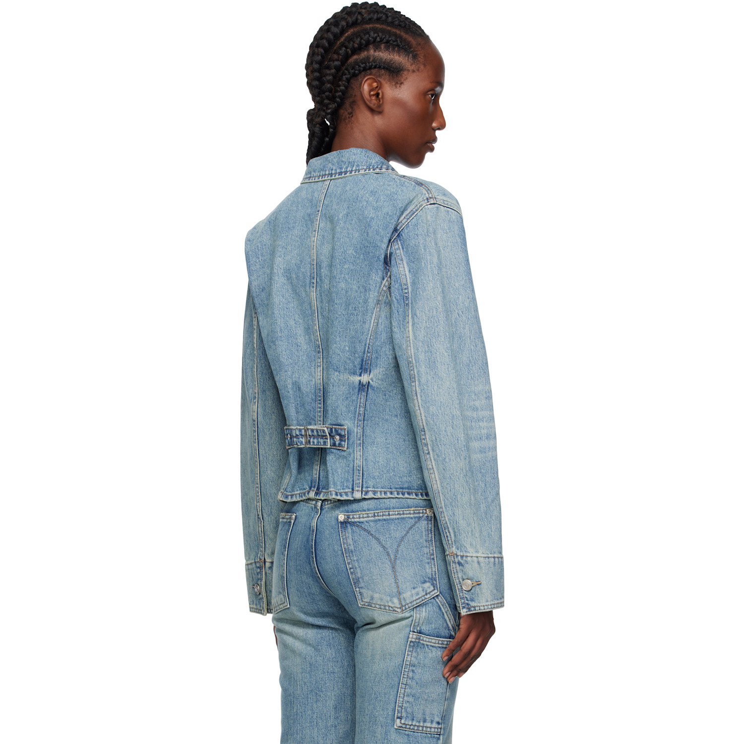  Open Yy Blue Denim Trucker Jacket 