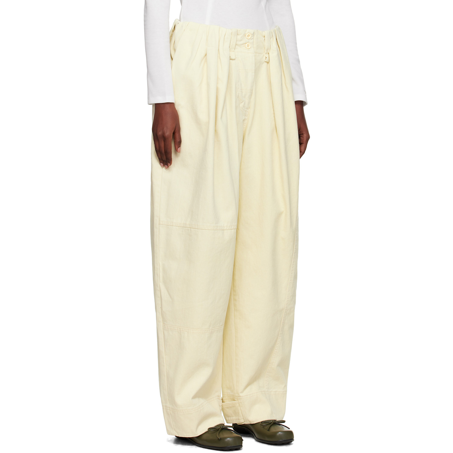  Open Yy Yellow Full Gather Trousers 