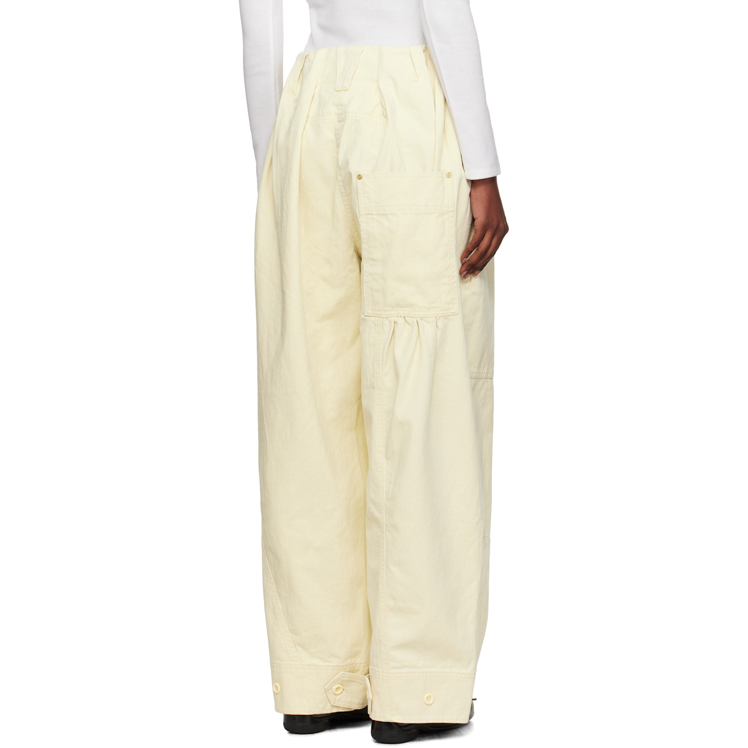  Open Yy Yellow Full Gather Trousers 