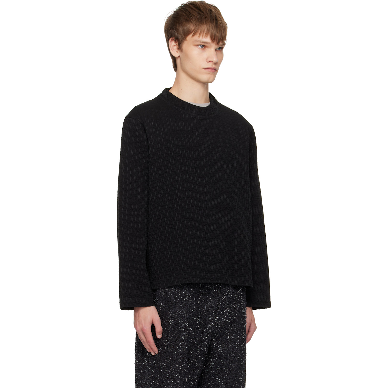  Craig Green Black Embroidered Linestitch Smock T-shirt 