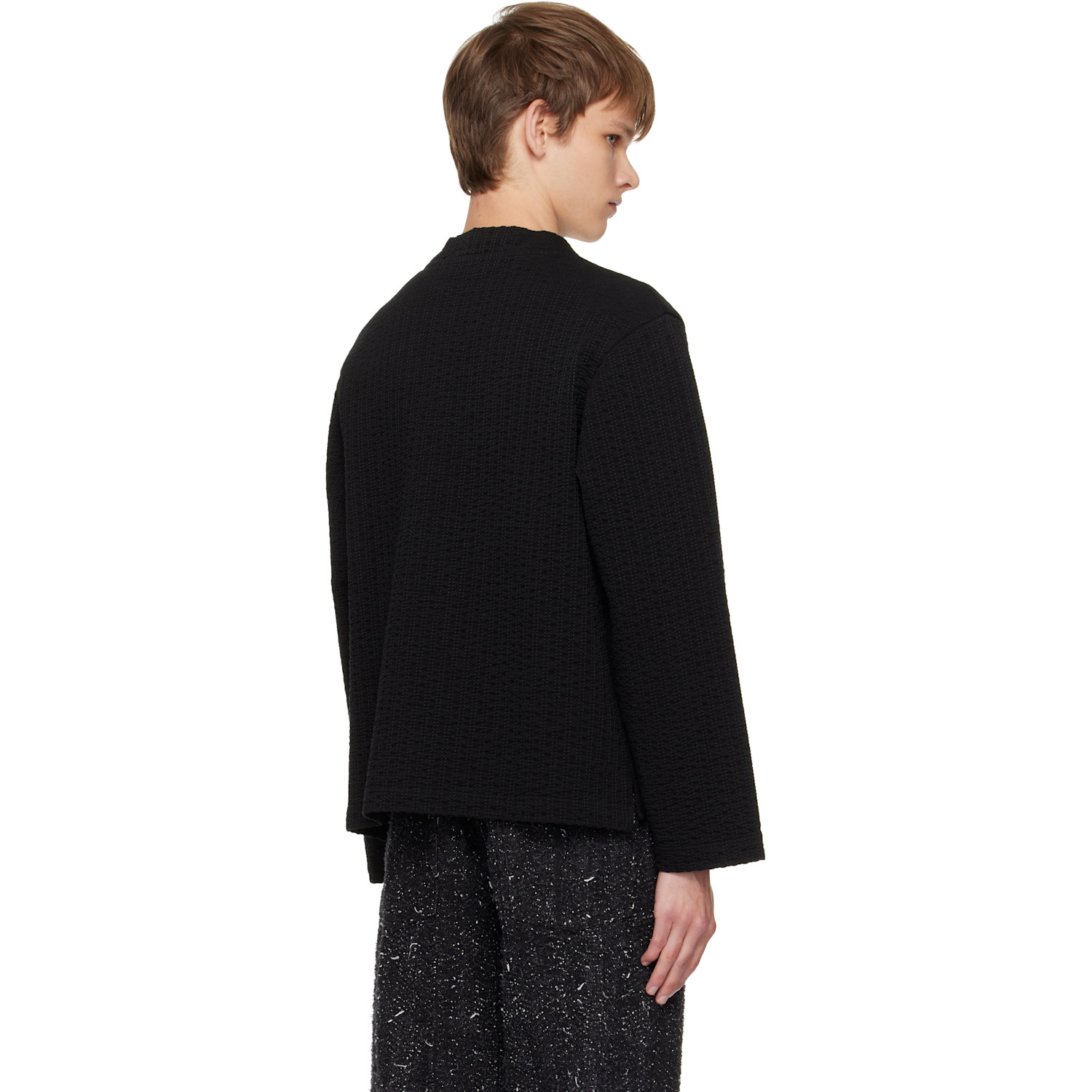  Craig Green Black Embroidered Linestitch Smock T-shirt 