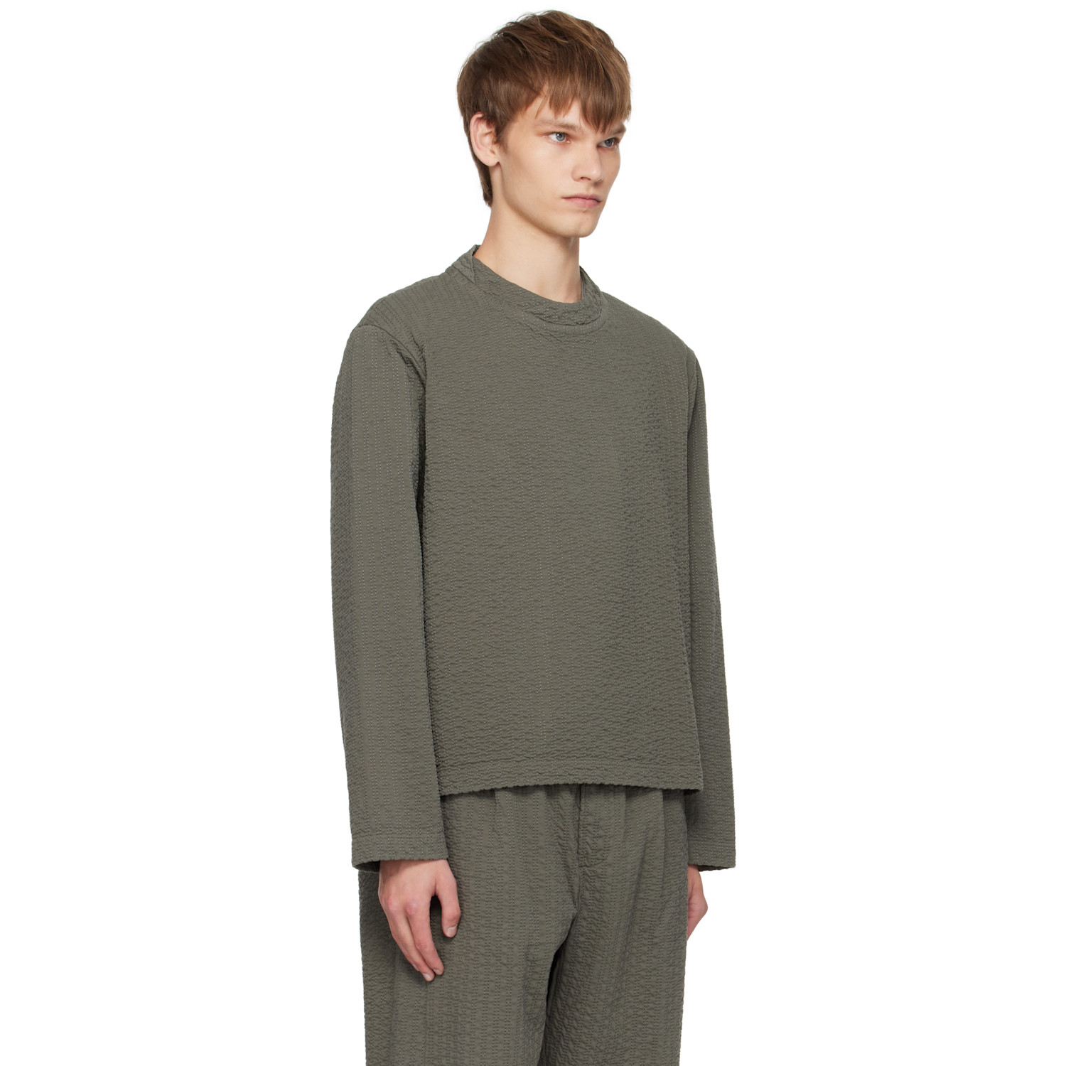  Craig Green Khaki Embroidered Linestitch Smock T-shirt 