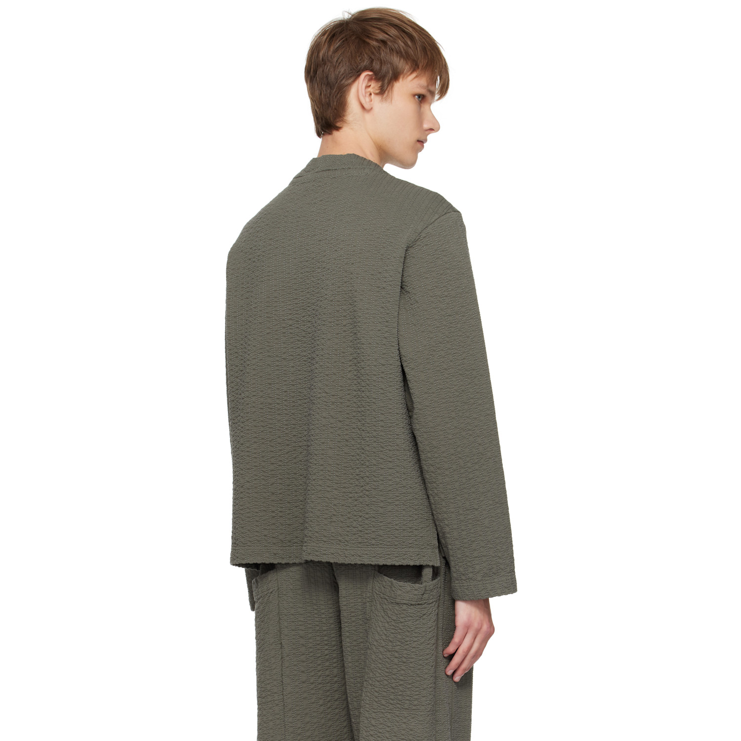  Craig Green Khaki Embroidered Linestitch Smock T-shirt 