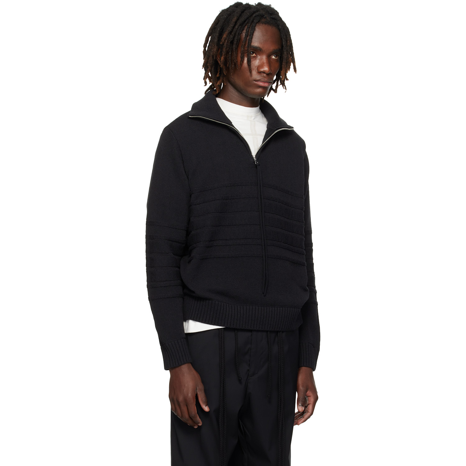  Craig Green Black Tape Knit Polo 