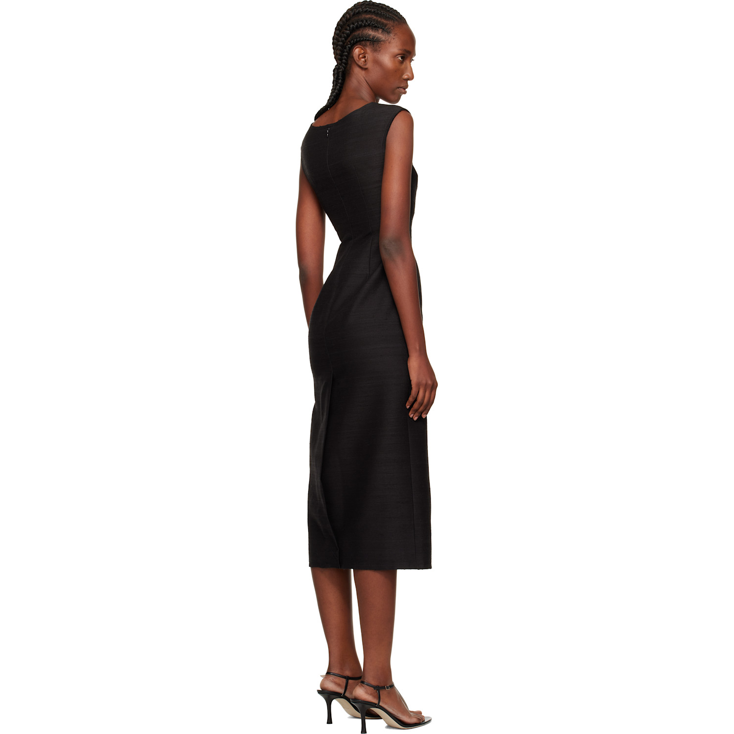  Gia Studios Black Sabrina Midi Dress 