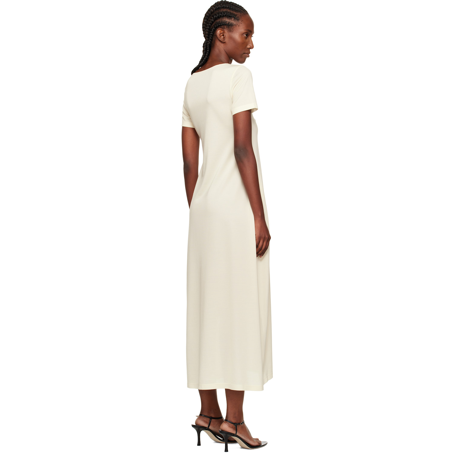  Gia Studios Off-white Raphine Midi Dress 