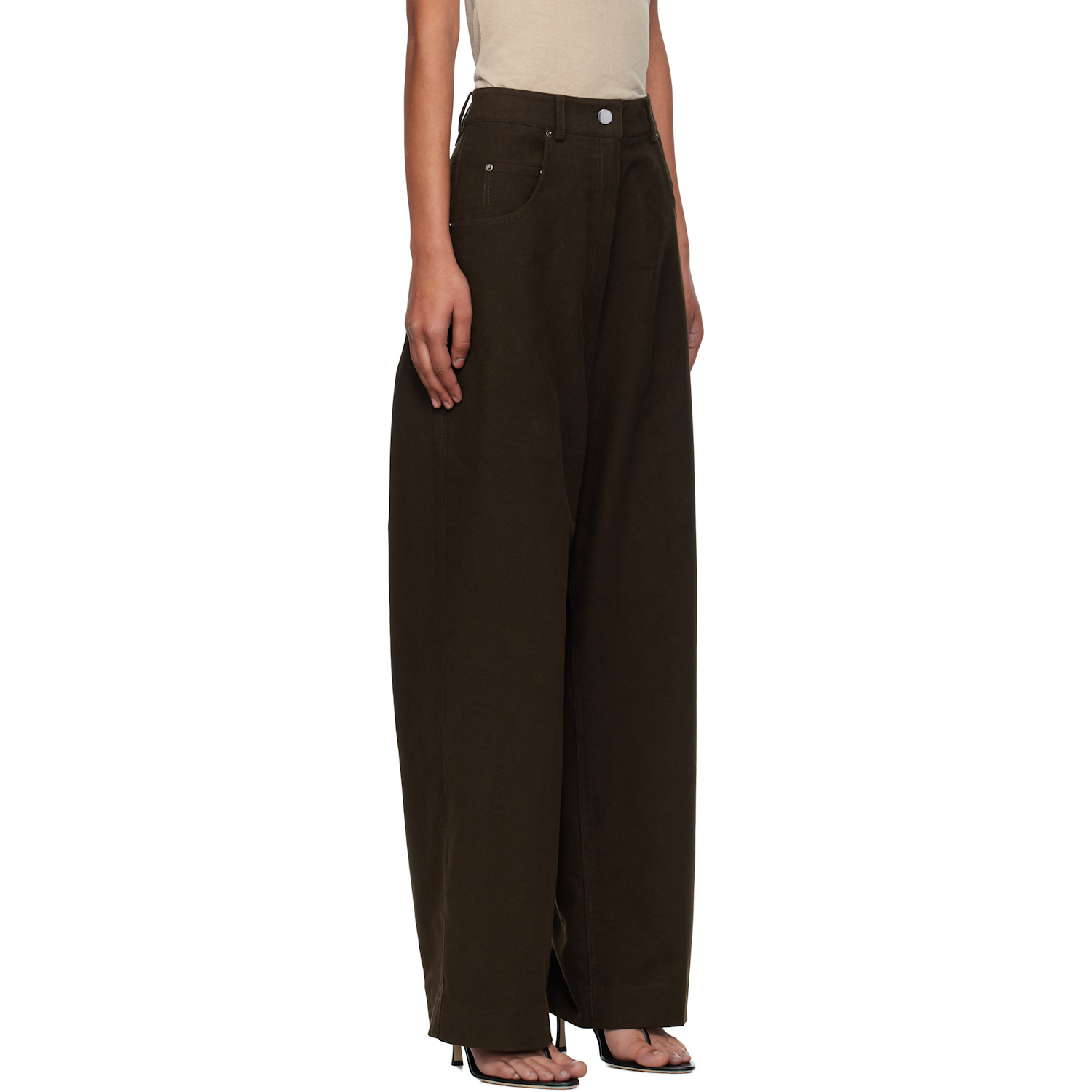  Gia Studios Pantalon Grace Brun 