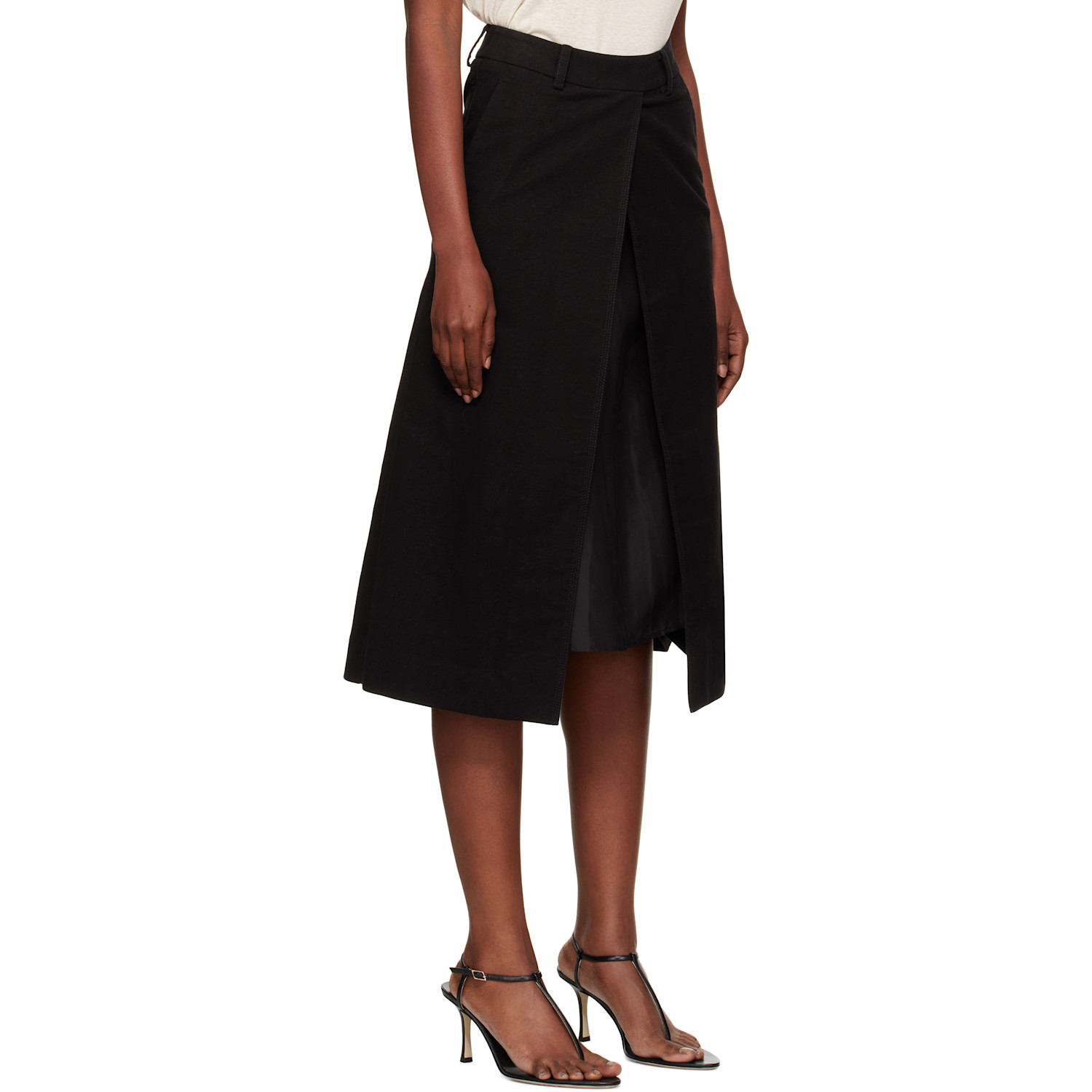  Gia Studios Black Grace Midi Skirt 