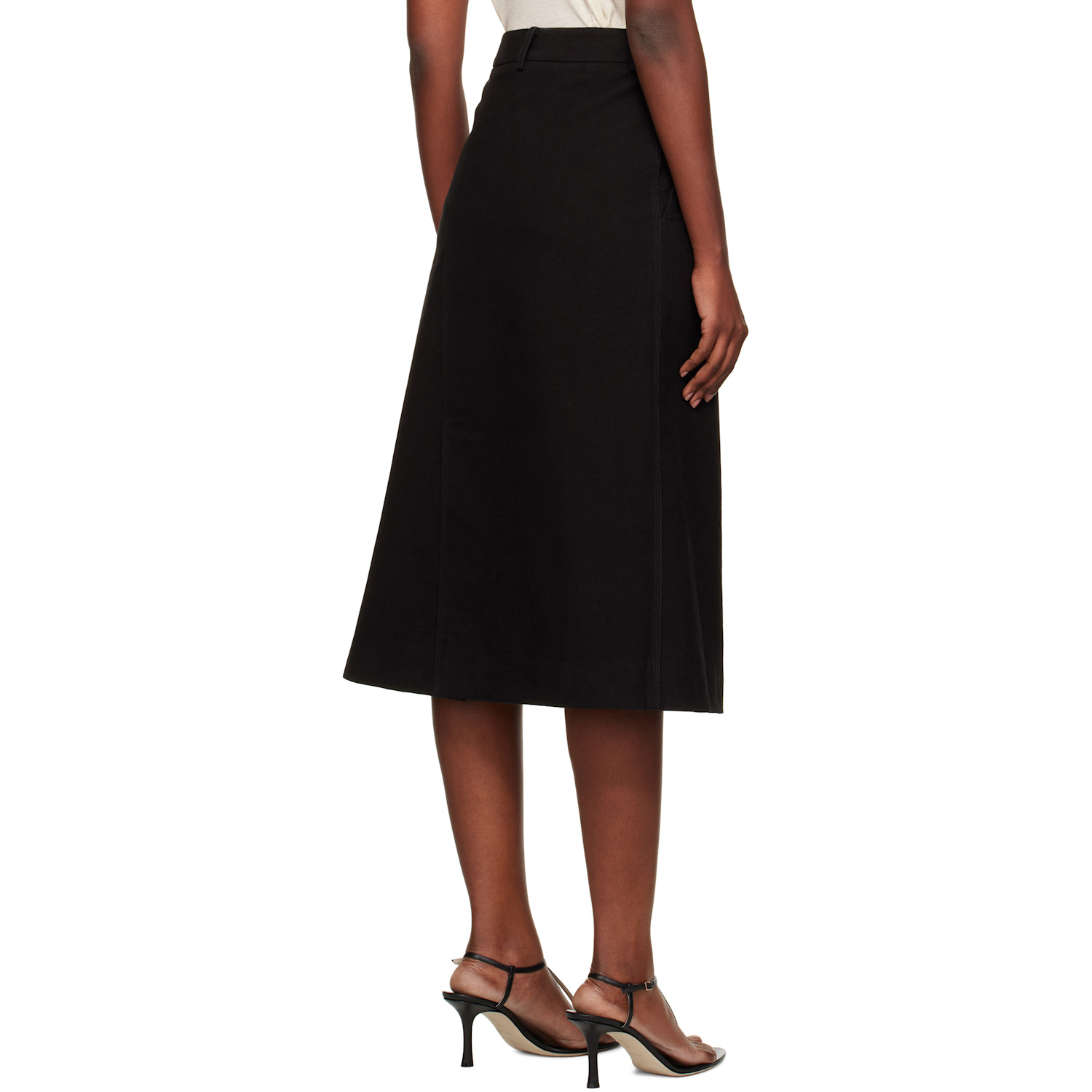  Gia Studios Black Grace Midi Skirt 