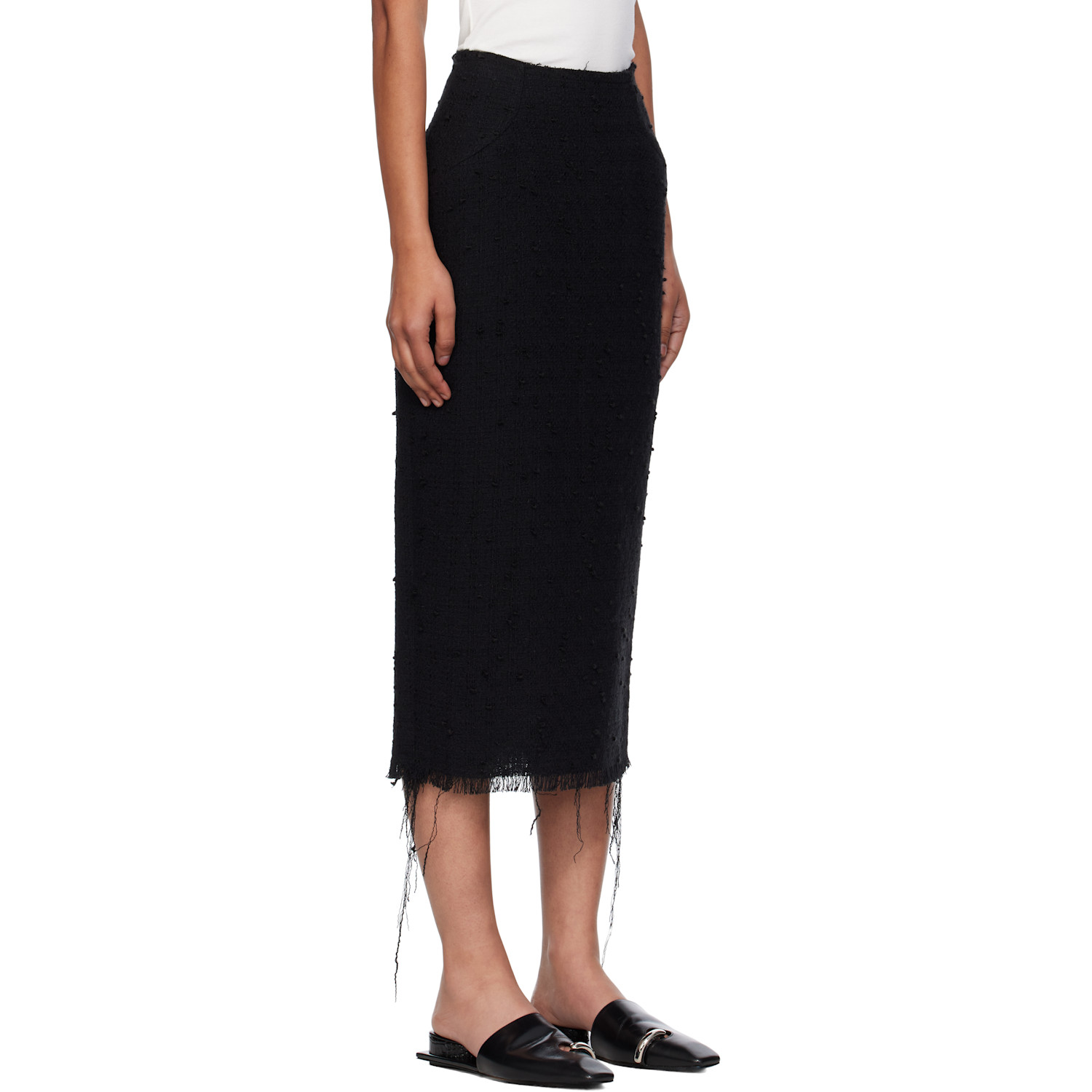 Gia Studios Black Thalia Midi Skirt 