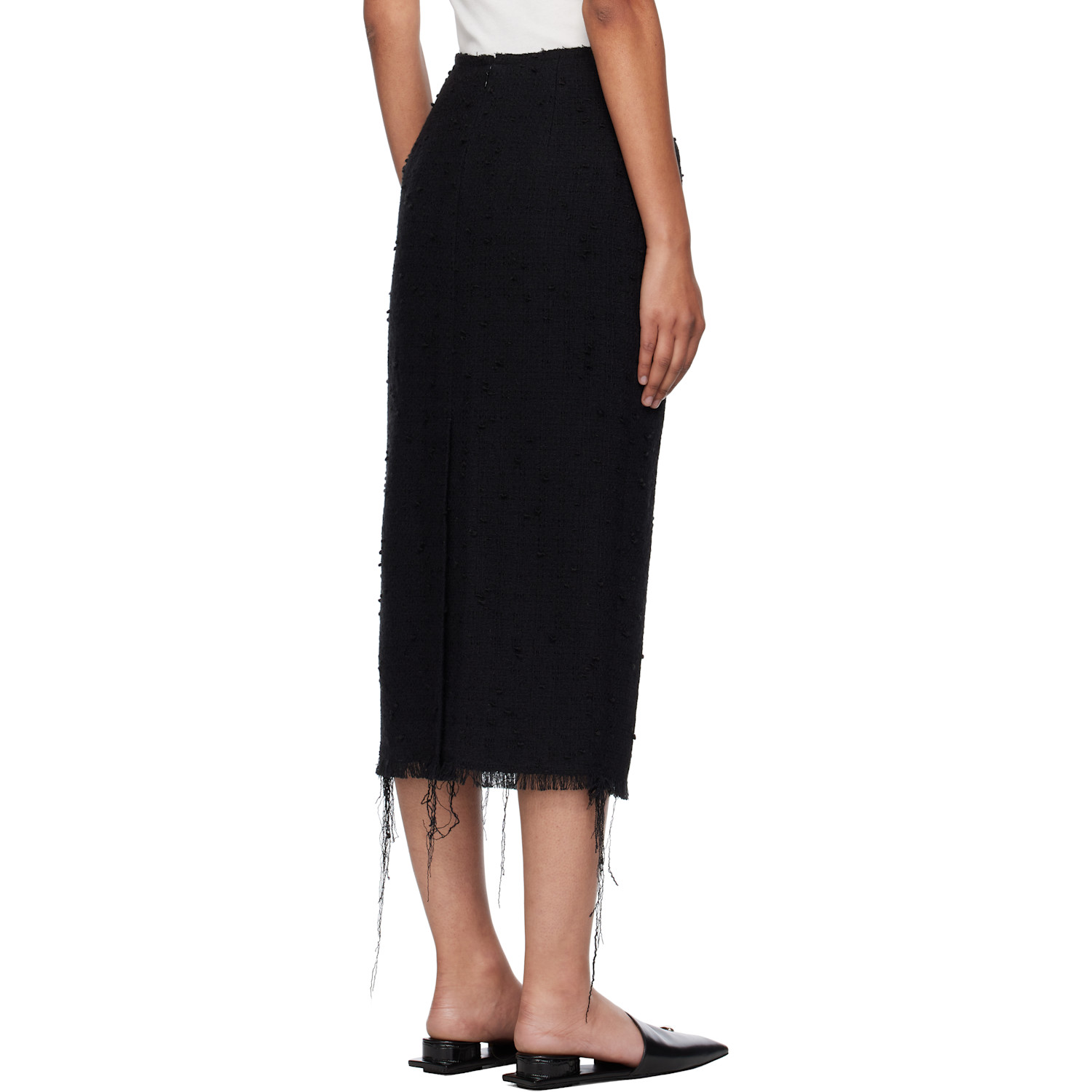  Gia Studios Black Thalia Midi Skirt 