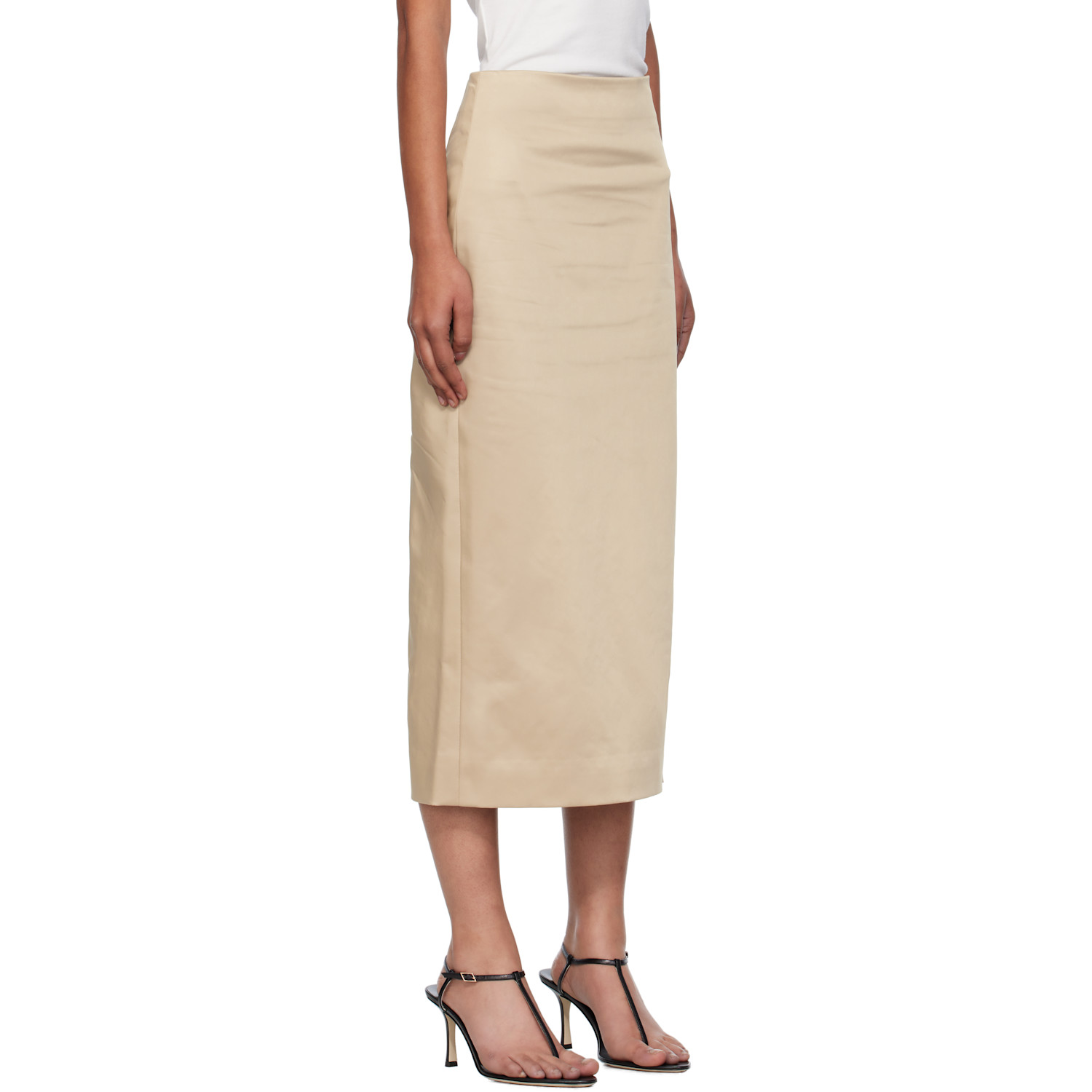  Gia Studios Jupe Midi Marisol Beige 