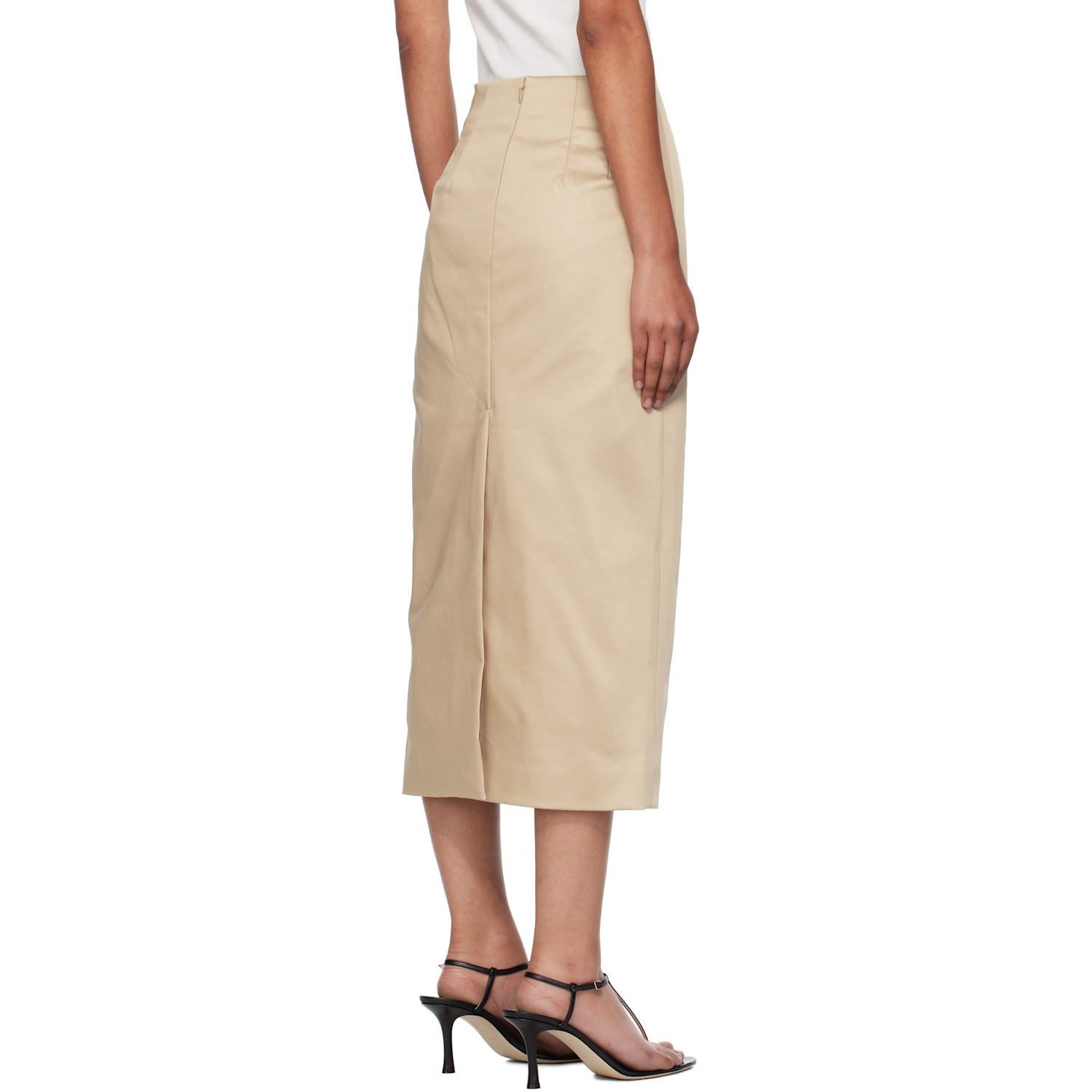  Gia Studios Jupe Midi Marisol Beige 