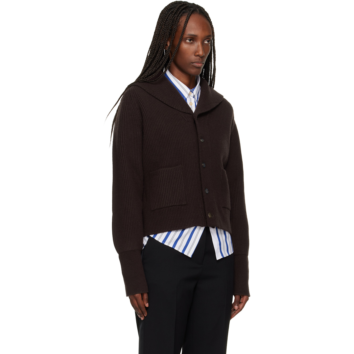  Wales Bonner Brown 'the Solace' Cardigan 