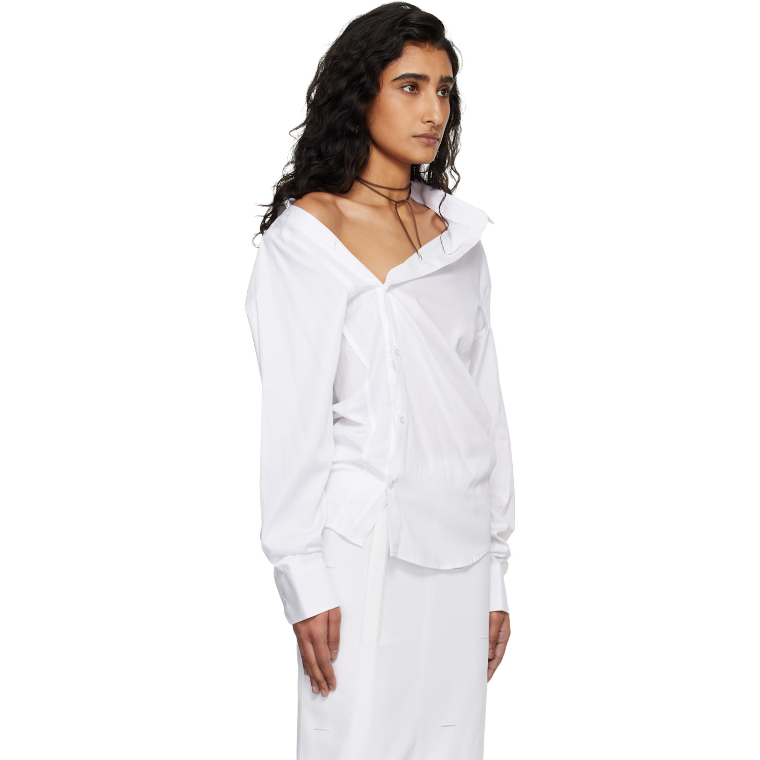  Hodakova White Asymmetric Shirt 