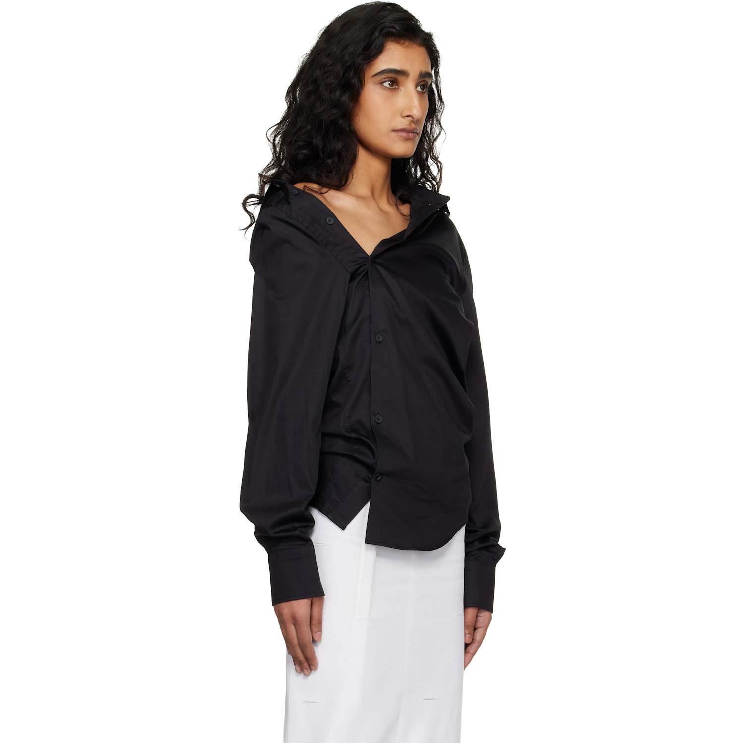  Hodakova Black Asymmetric Shirt 